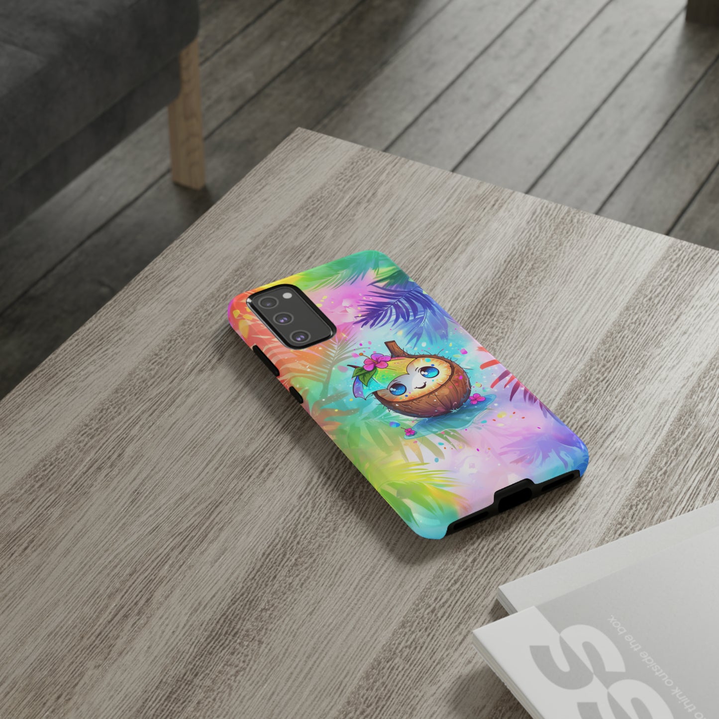 Cute Anime Coconut Hawaiian Tropical Phone Case, 808, Island Tropics, Wireless Compatible, Protective Cell Phone Case iPhone, Samsung, Pixel