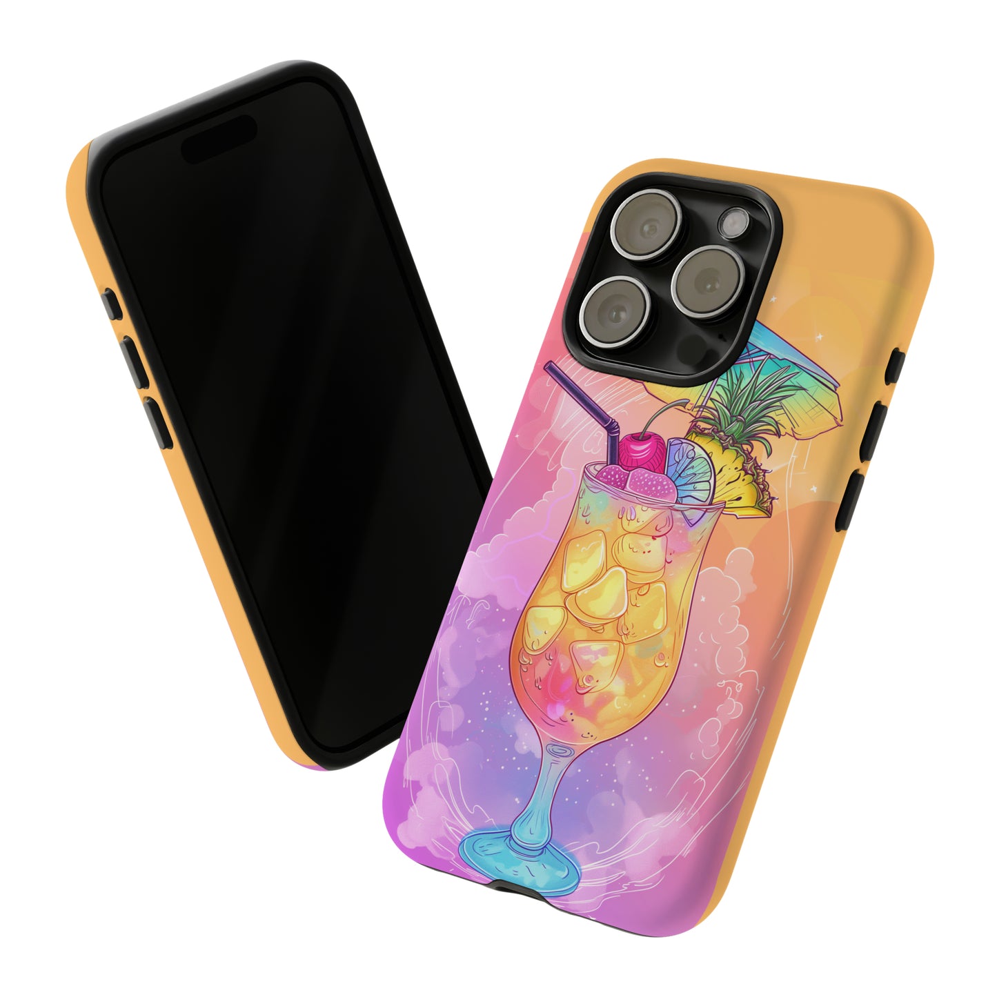 Pina Colada Cocktail Hawaiian Tropical Phone Case, Island Tropics, Wireless Compatible, Protective Cell Phone Case iPhone, Samsung, Pixel