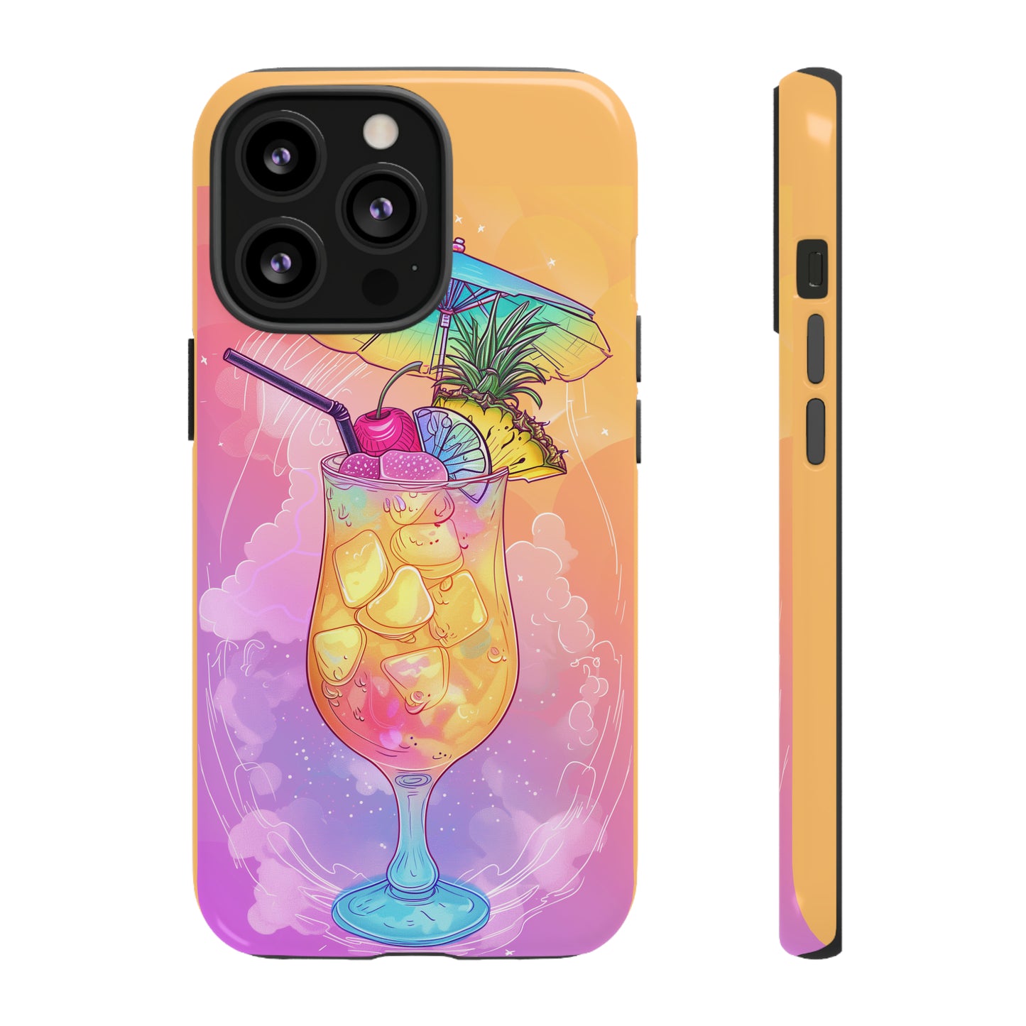 Pina Colada Cocktail Hawaiian Tropical Phone Case, Island Tropics, Wireless Compatible, Protective Cell Phone Case iPhone, Samsung, Pixel