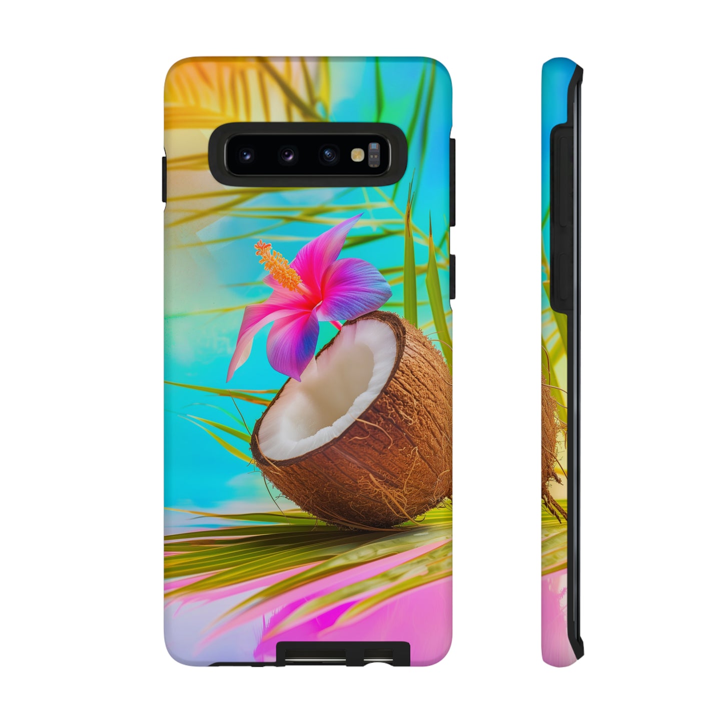 Coconut Colorful Hawaiian Tropical Phone Case, 808, Island Tropics, Wireless Compatible, Protective Cell Phone Case iPhone, Samsung, Pixel