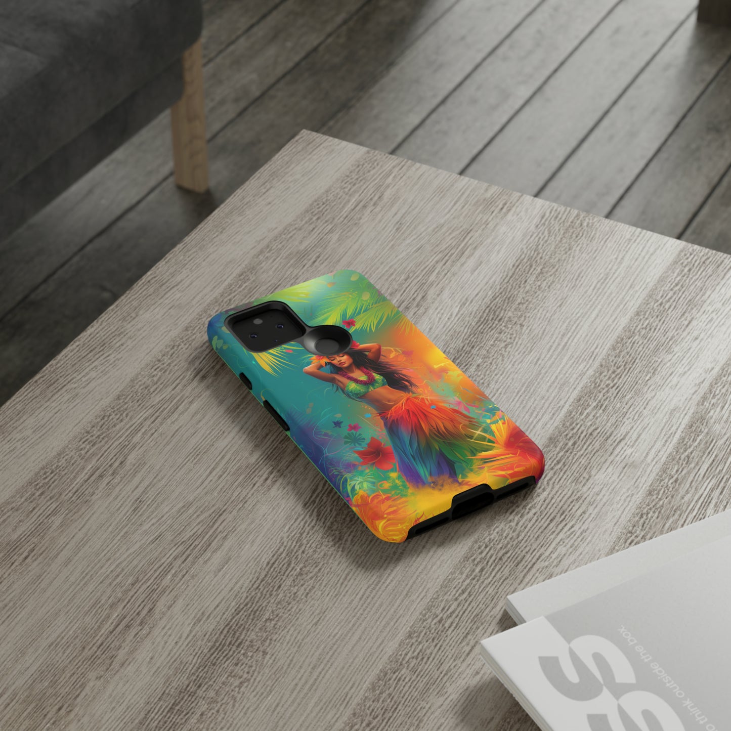 Hula Girl Hawaiian Phone Case, Tropical, Hibiscus, Wireless Compatible, Protective Cell Phone Case for iPhone, Samsung, Pixel phones