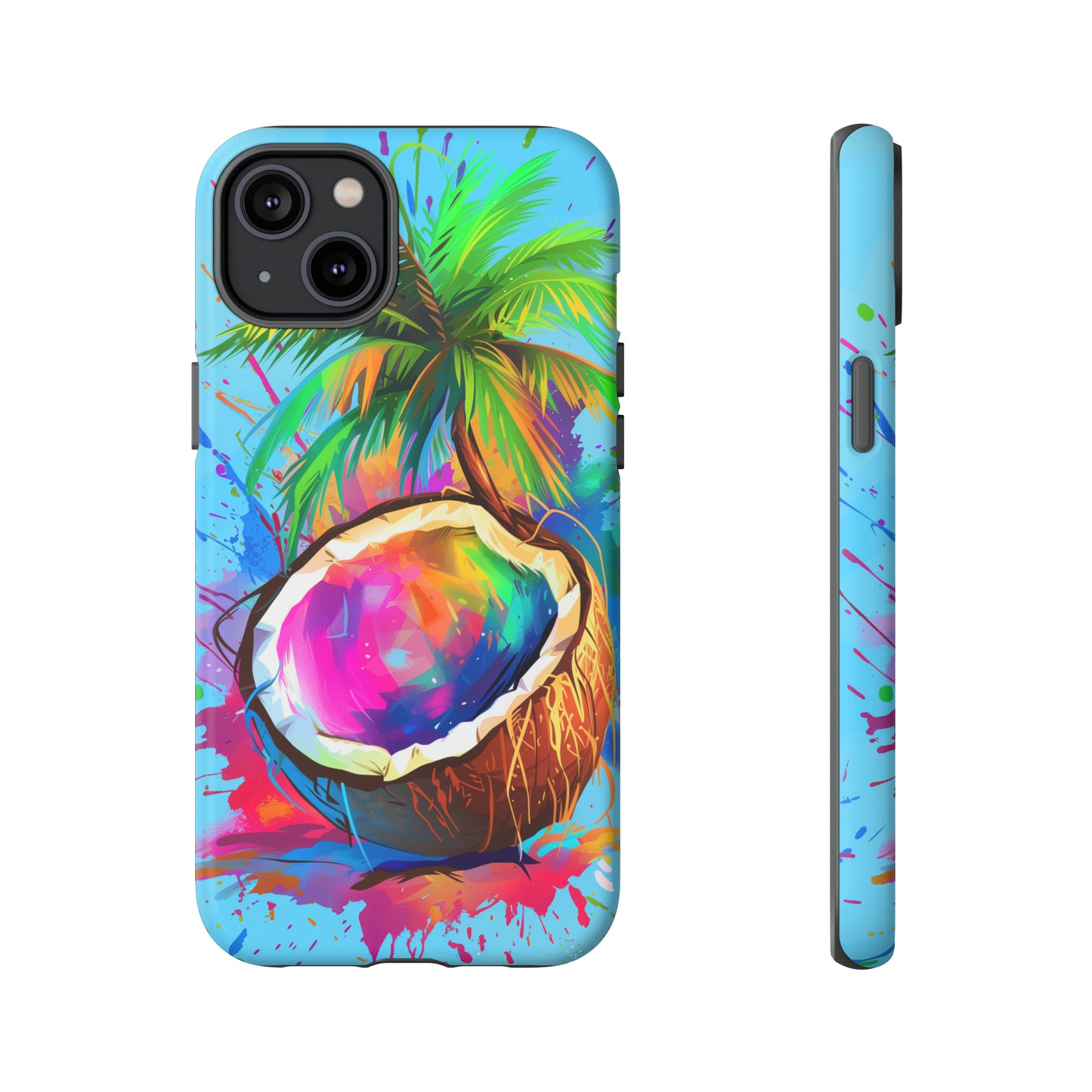 Coconut Colorful Hawaiian Tropical Phone Case, 808, Island Tropics, Wireless Compatible, Protective Cell Phone Case iPhone, Samsung, Pixel