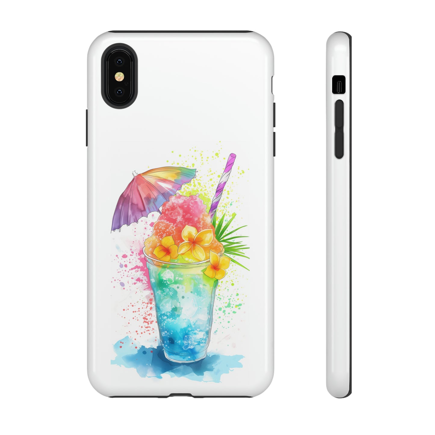 Shave Ice Plumerias Hawaiian Tropical Phone Case, 808, Island Tropics, Wireless Compatible, Protective Cell Case iPhone, Samsung, Pixel