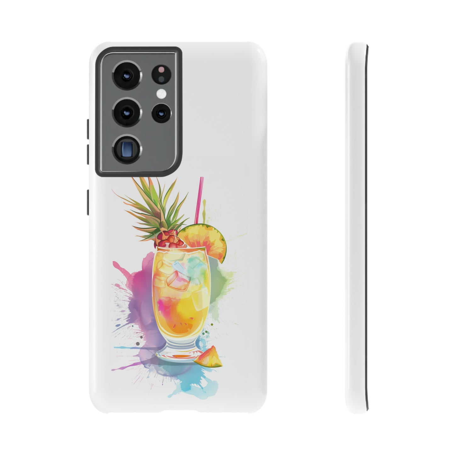 Pina Colada Cocktail Hawaiian Tropical Phone Case, Island Tropics, Wireless Compatible, Protective Cell Phone Case iPhone, Samsung, Pixel