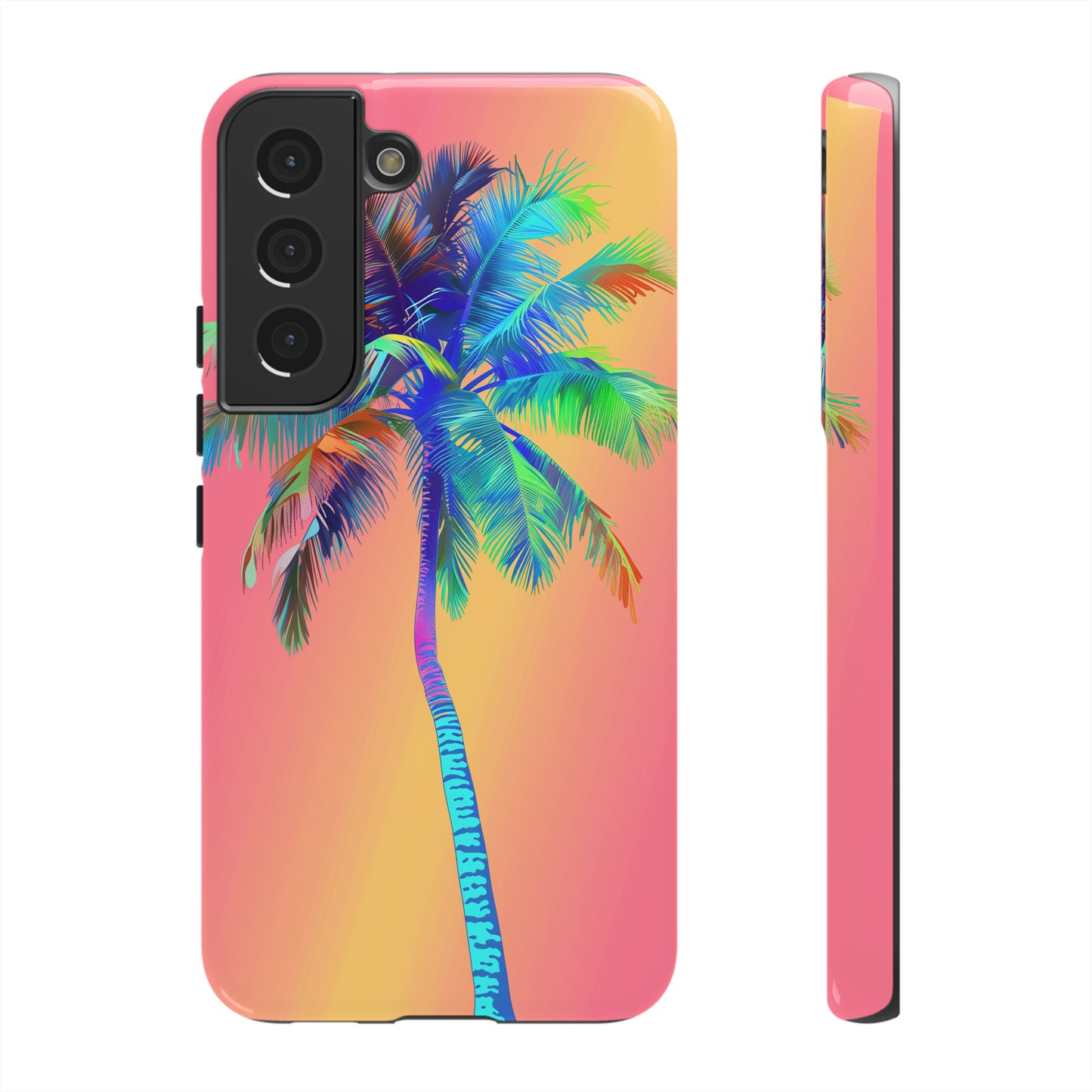 Palm Tree Pink Hawaiian Tropical Phone Case, 808, Island Tropics, Wireless Compatible, Protective Cell Phone Case for iPhone, Samsung, Pixel