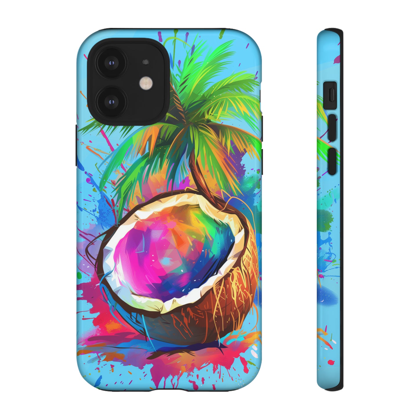 Coconut Colorful Hawaiian Tropical Phone Case, 808, Island Tropics, Wireless Compatible, Protective Cell Phone Case iPhone, Samsung, Pixel