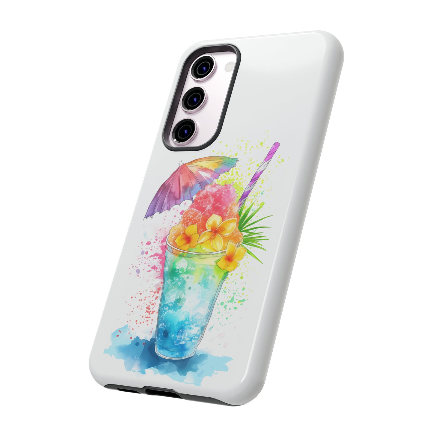 Shave Ice Plumerias Hawaiian Tropical Phone Case, 808, Island Tropics, Wireless Compatible, Protective Cell Case iPhone, Samsung, Pixel