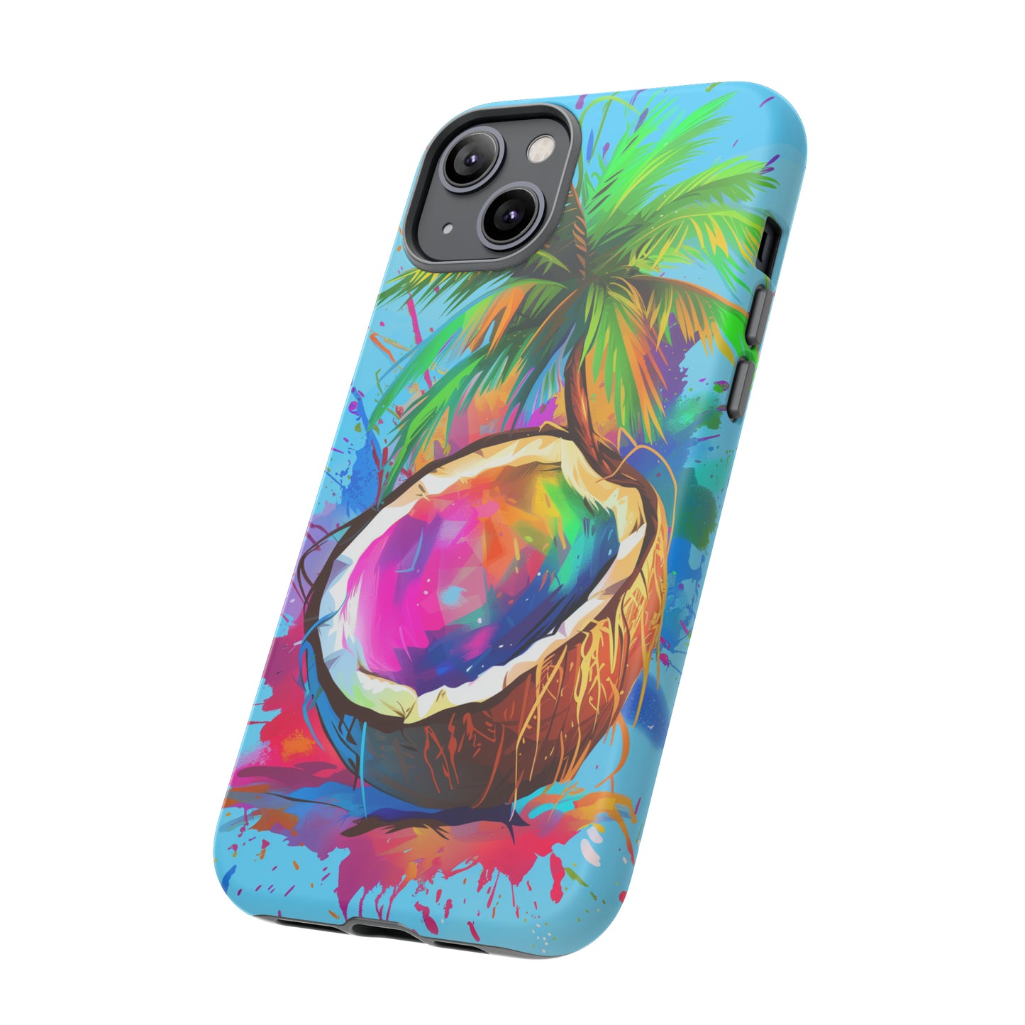 Coconut Colorful Hawaiian Tropical Phone Case, 808, Island Tropics, Wireless Compatible, Protective Cell Phone Case iPhone, Samsung, Pixel