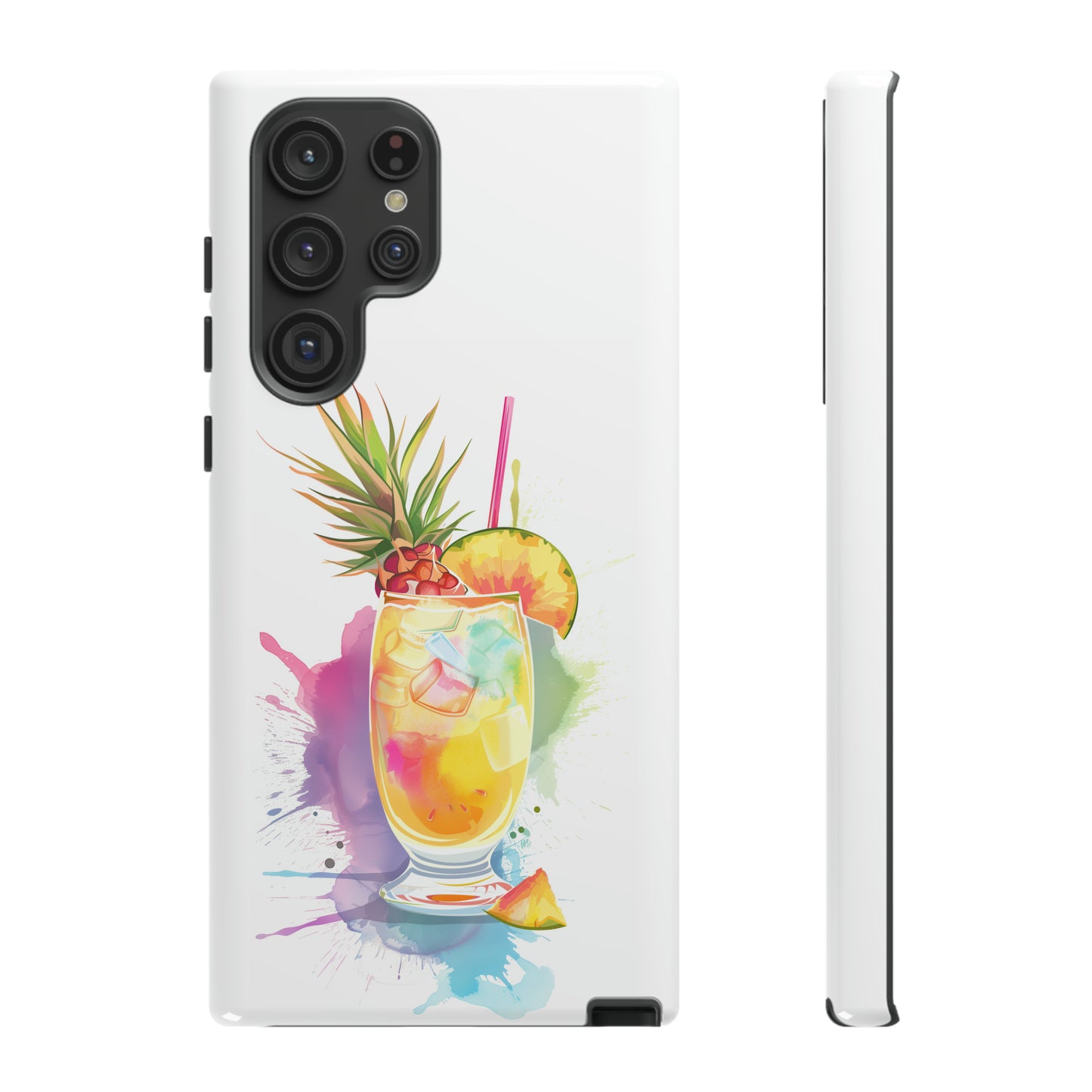 Pina Colada Cocktail Hawaiian Tropical Phone Case, Island Tropics, Wireless Compatible, Protective Cell Phone Case iPhone, Samsung, Pixel