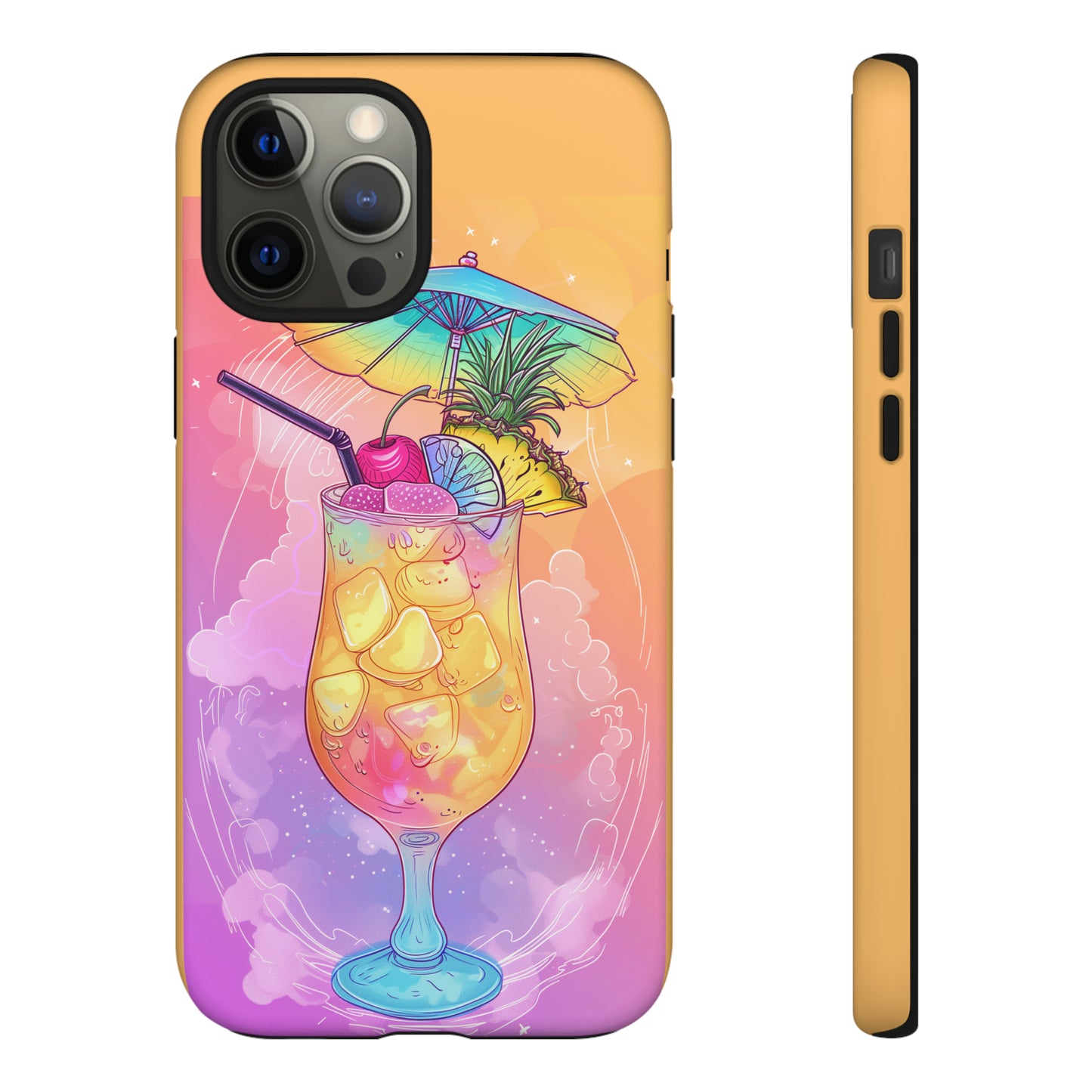 Pina Colada Cocktail Hawaiian Tropical Phone Case, Island Tropics, Wireless Compatible, Protective Cell Phone Case iPhone, Samsung, Pixel