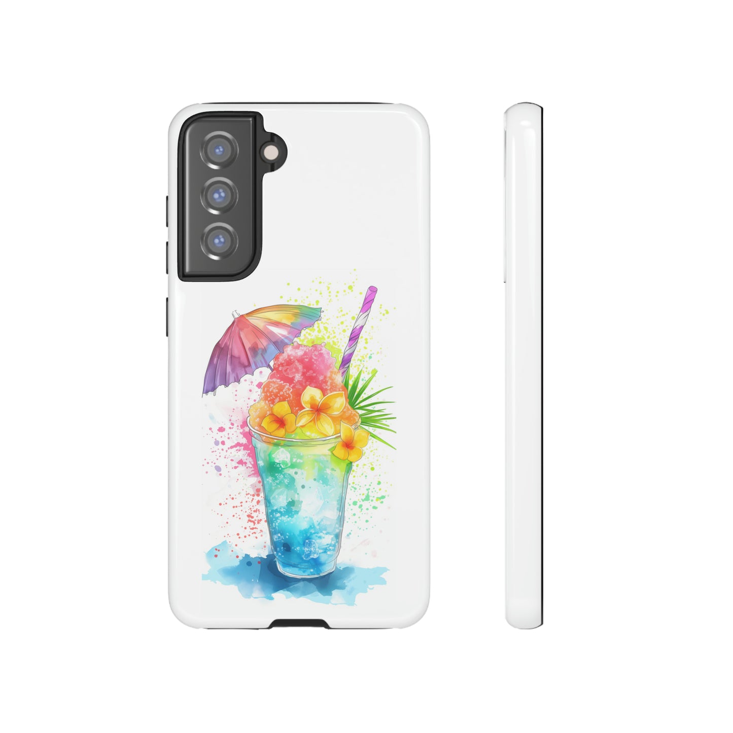 Shave Ice Plumerias Hawaiian Tropical Phone Case, 808, Island Tropics, Wireless Compatible, Protective Cell Case iPhone, Samsung, Pixel