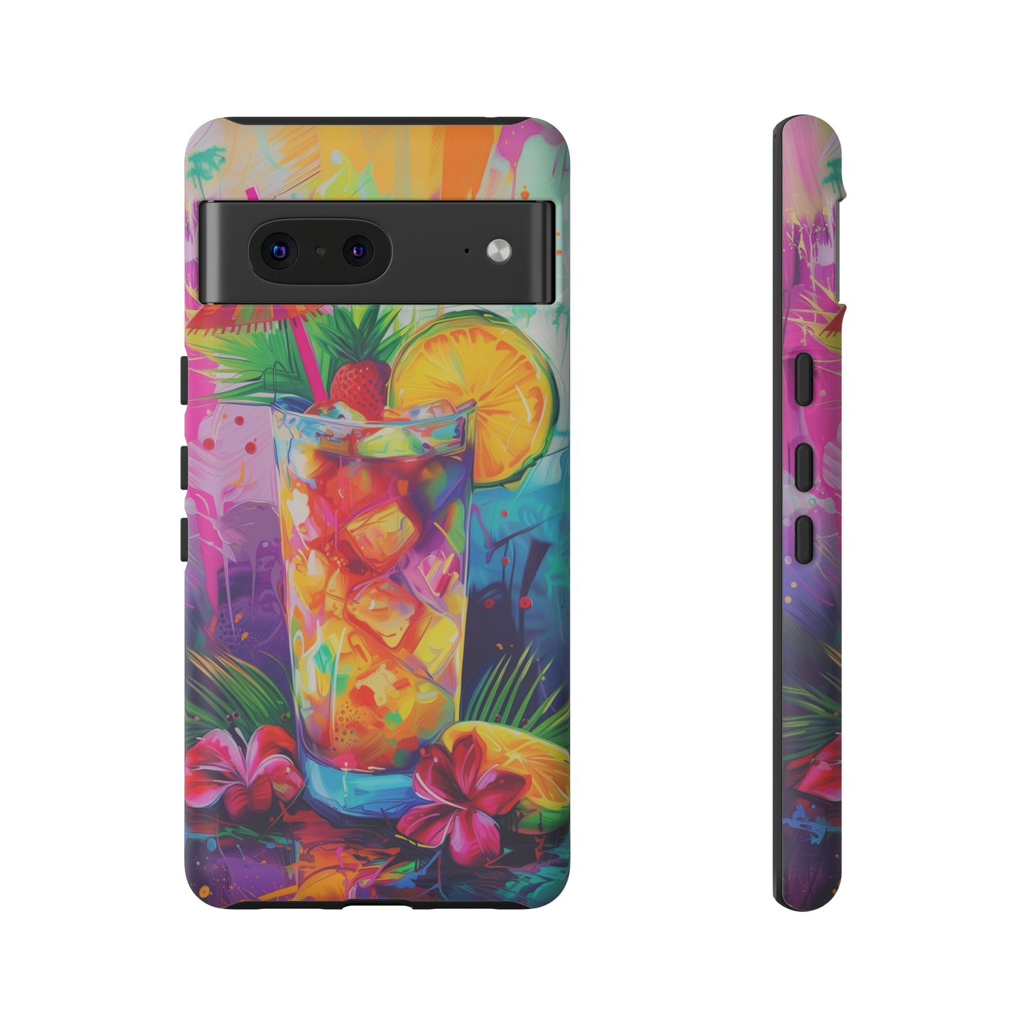 Mai Tai Cocktail Hawaiian Tropical Phone Case, 808, Island Tropics, Wireless Compatible, Protective Cell Phone Case iPhone, Samsung, Pixel
