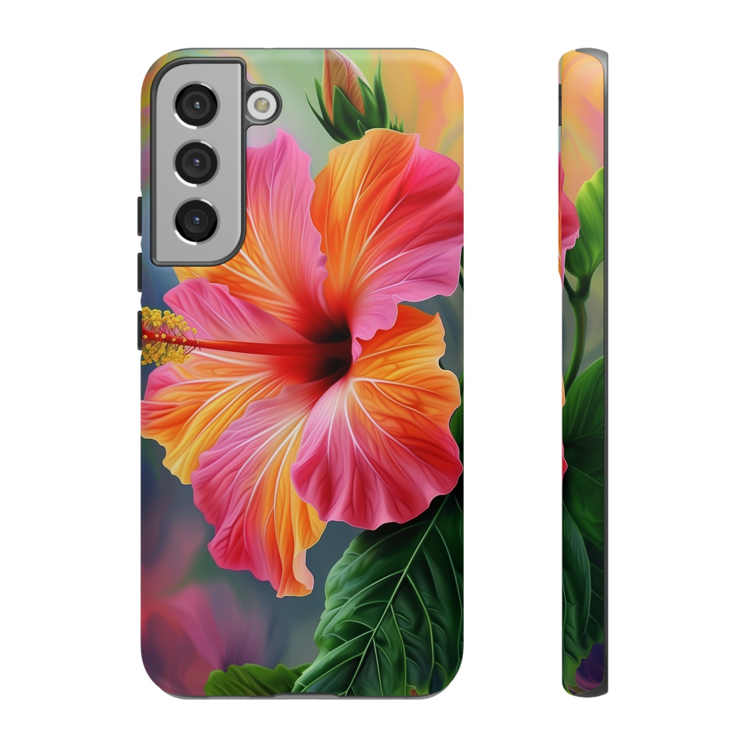 Hibiscus Flower Hawaiian Phone Case, Tropical, Wireless Compatible, Protective Cell Phone Case for iPhone, Samsung, Pixel phones