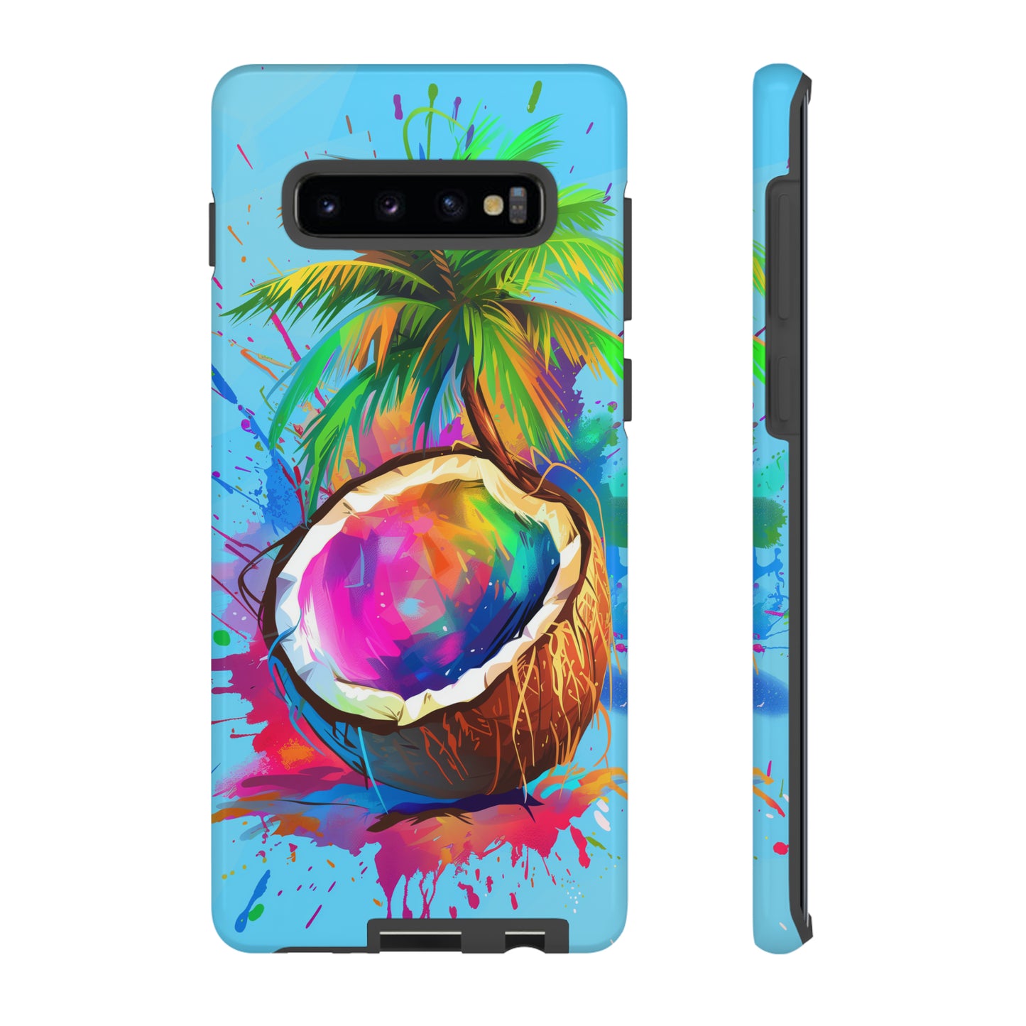 Coconut Colorful Hawaiian Tropical Phone Case, 808, Island Tropics, Wireless Compatible, Protective Cell Phone Case iPhone, Samsung, Pixel