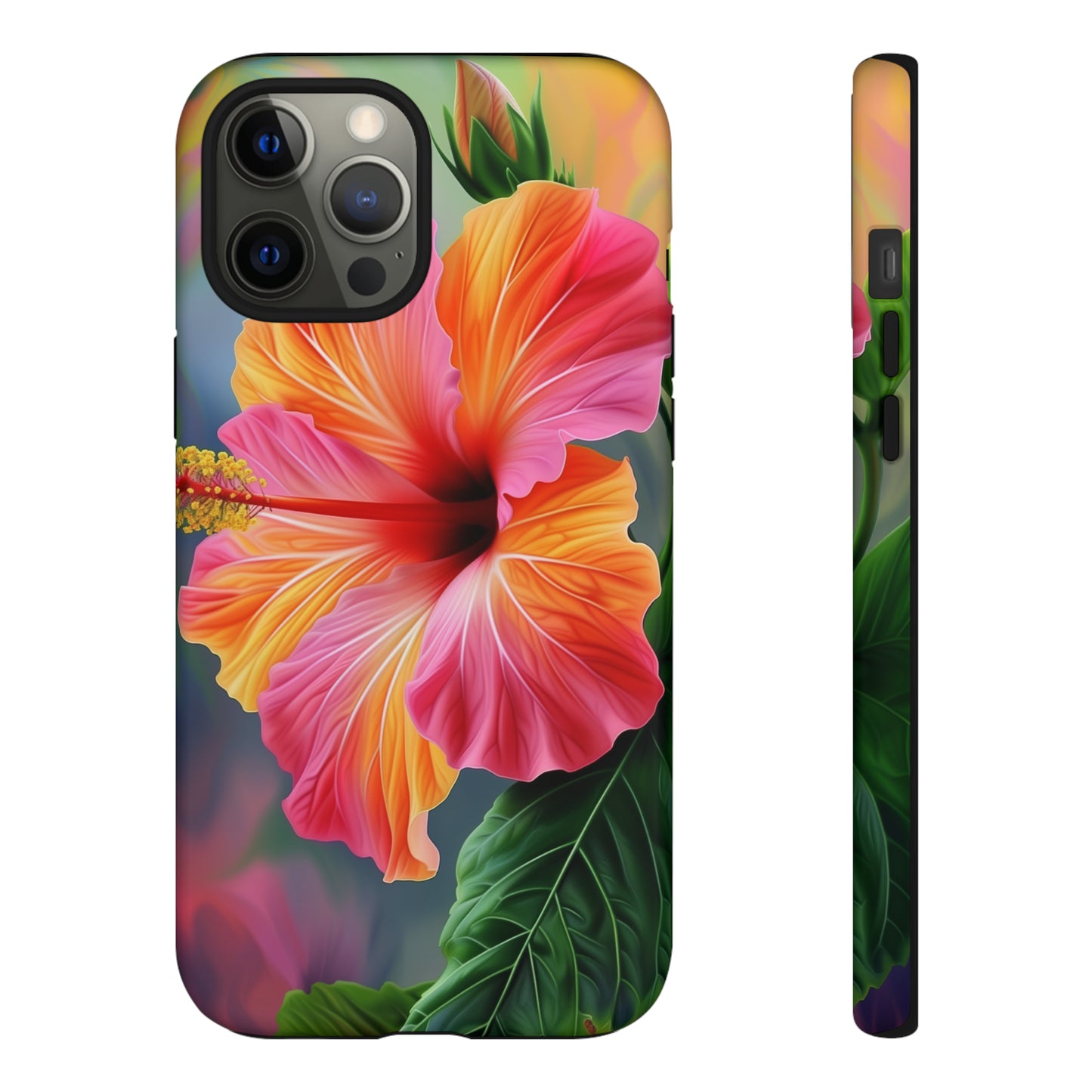 Hibiscus Flower Hawaiian Phone Case, Tropical, Wireless Compatible, Protective Cell Phone Case for iPhone, Samsung, Pixel phones