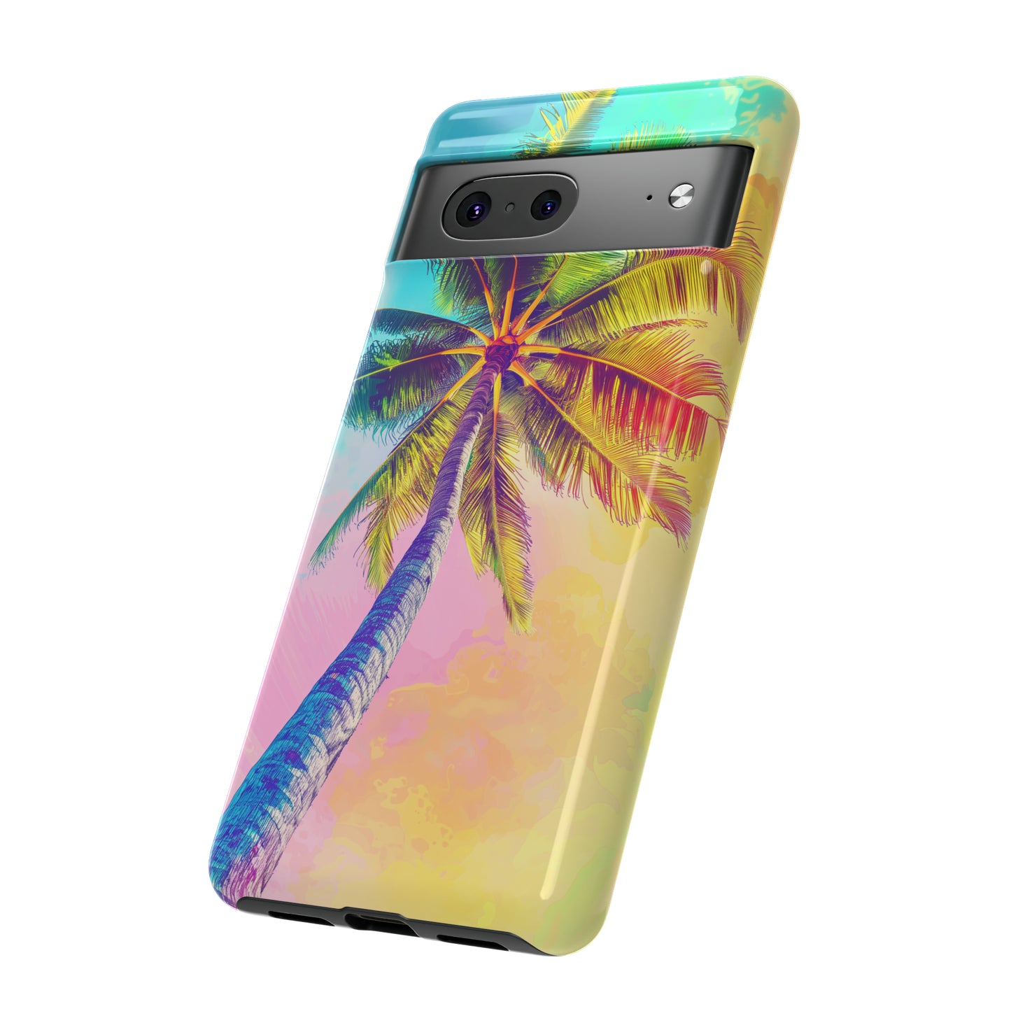 Palm Tree Colorful Hawaiian Tropical Phone Case, 808, Island Tropics, Wireless Compatible, Protective Cell Phone Case iPhone, Samsung, Pixel