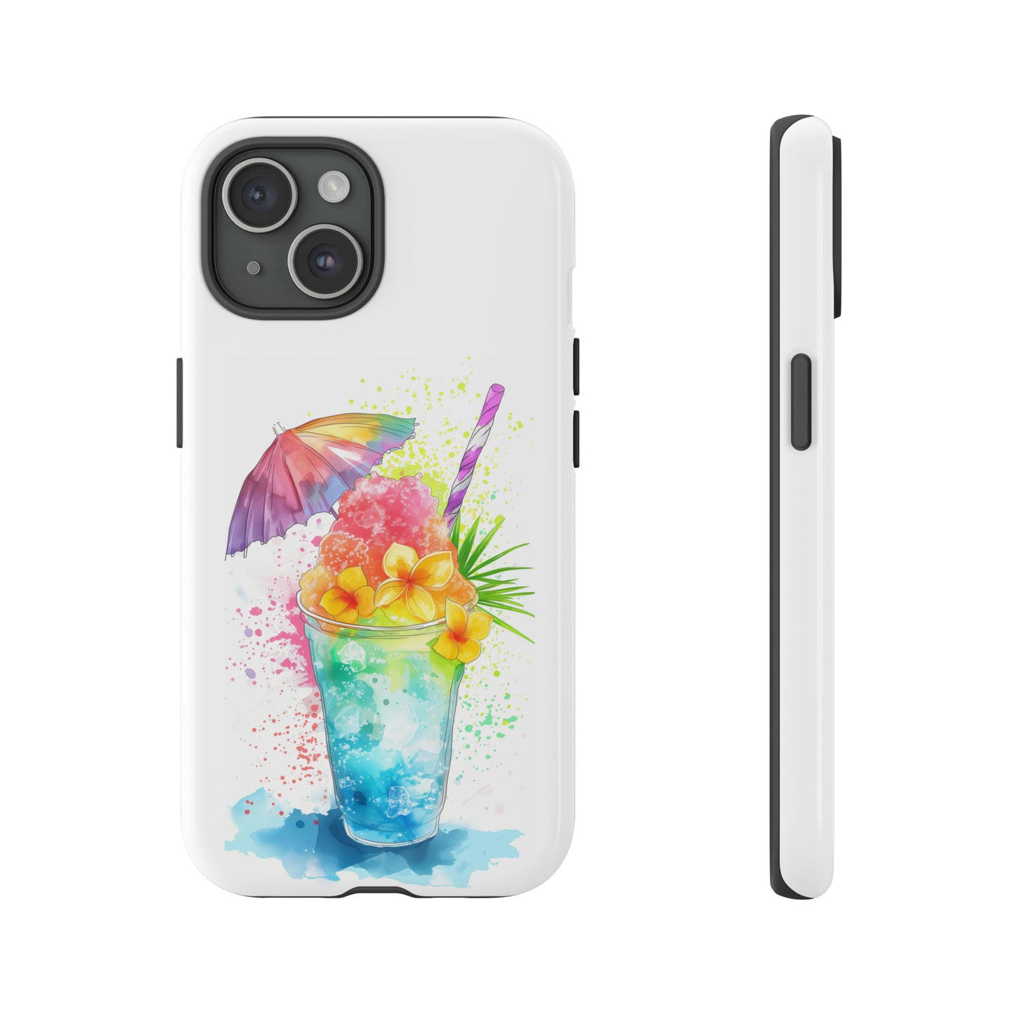 Shave Ice Plumerias Hawaiian Tropical Phone Case, 808, Island Tropics, Wireless Compatible, Protective Cell Case iPhone, Samsung, Pixel