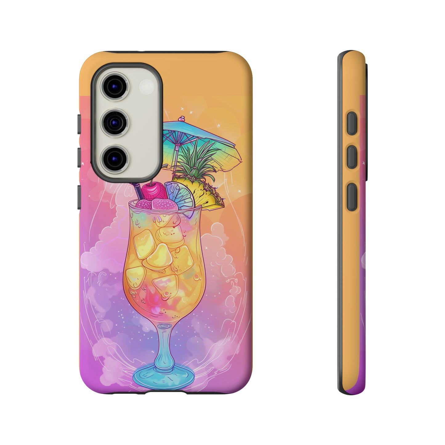 Pina Colada Cocktail Hawaiian Tropical Phone Case, Island Tropics, Wireless Compatible, Protective Cell Phone Case iPhone, Samsung, Pixel