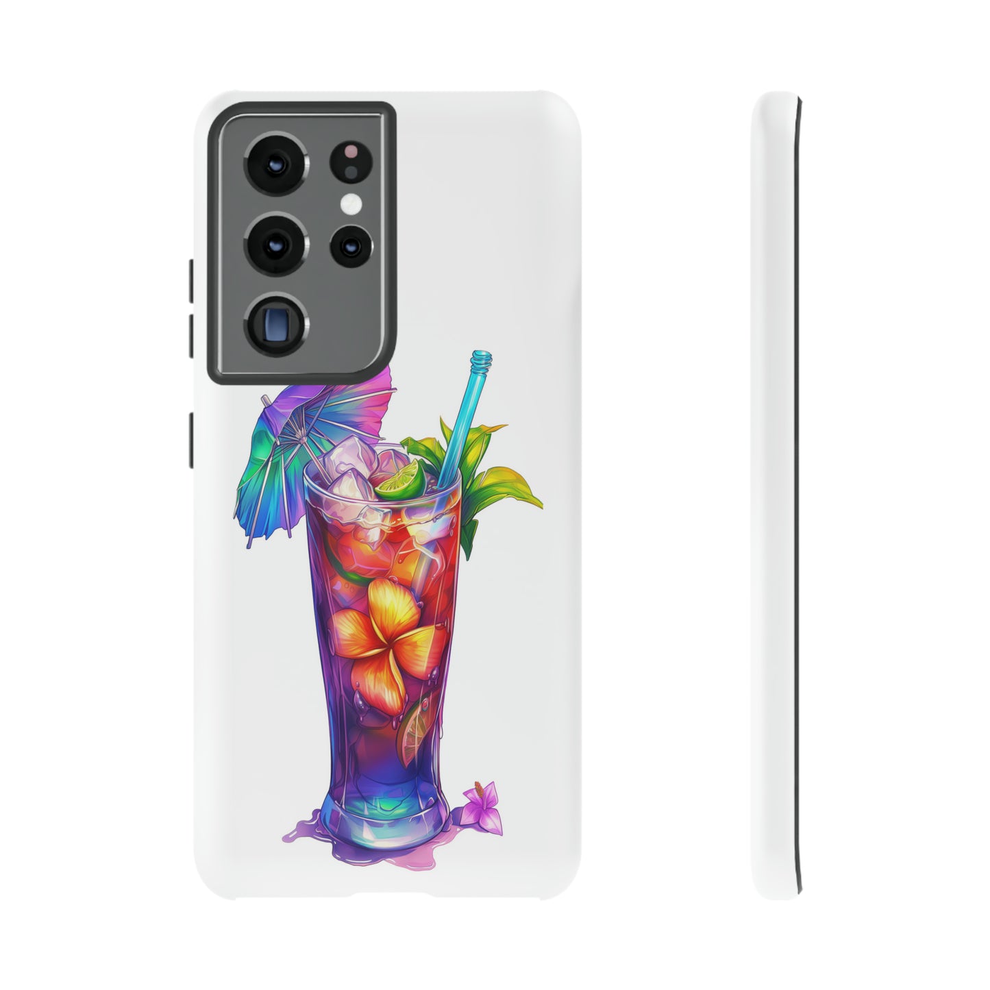 Mai Tai Cocktail Hawaiian Tropical Phone Case, 808, Island Tropics, Wireless Compatible, Protective Cell Phone Case iPhone, Samsung, Pixel