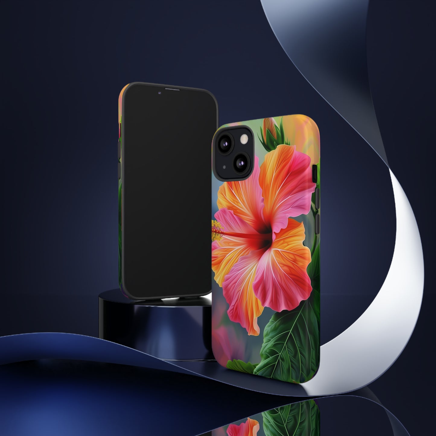 Hibiscus Flower Hawaiian Phone Case, Tropical, Wireless Compatible, Protective Cell Phone Case for iPhone, Samsung, Pixel phones