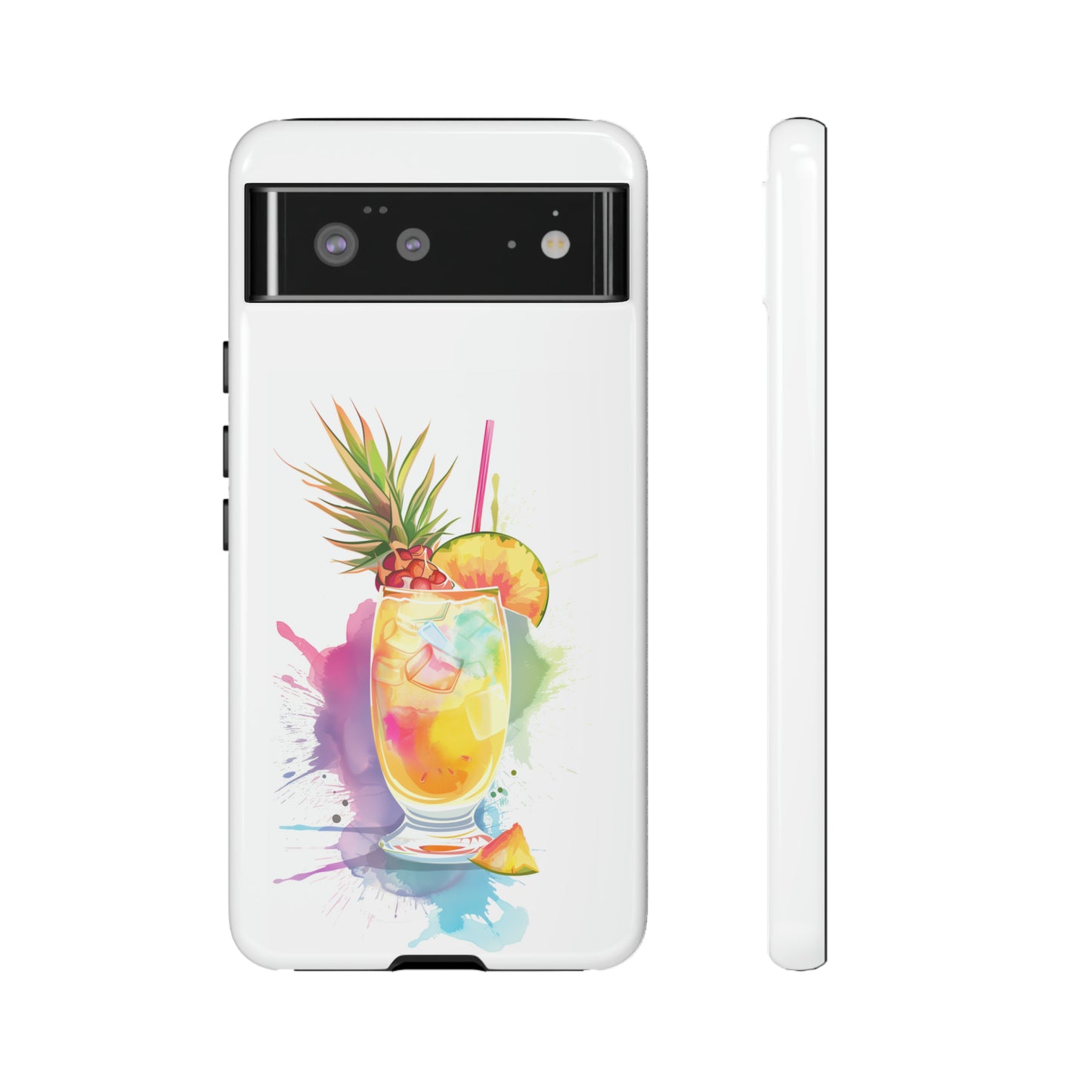 Pina Colada Cocktail Hawaiian Tropical Phone Case, Island Tropics, Wireless Compatible, Protective Cell Phone Case iPhone, Samsung, Pixel