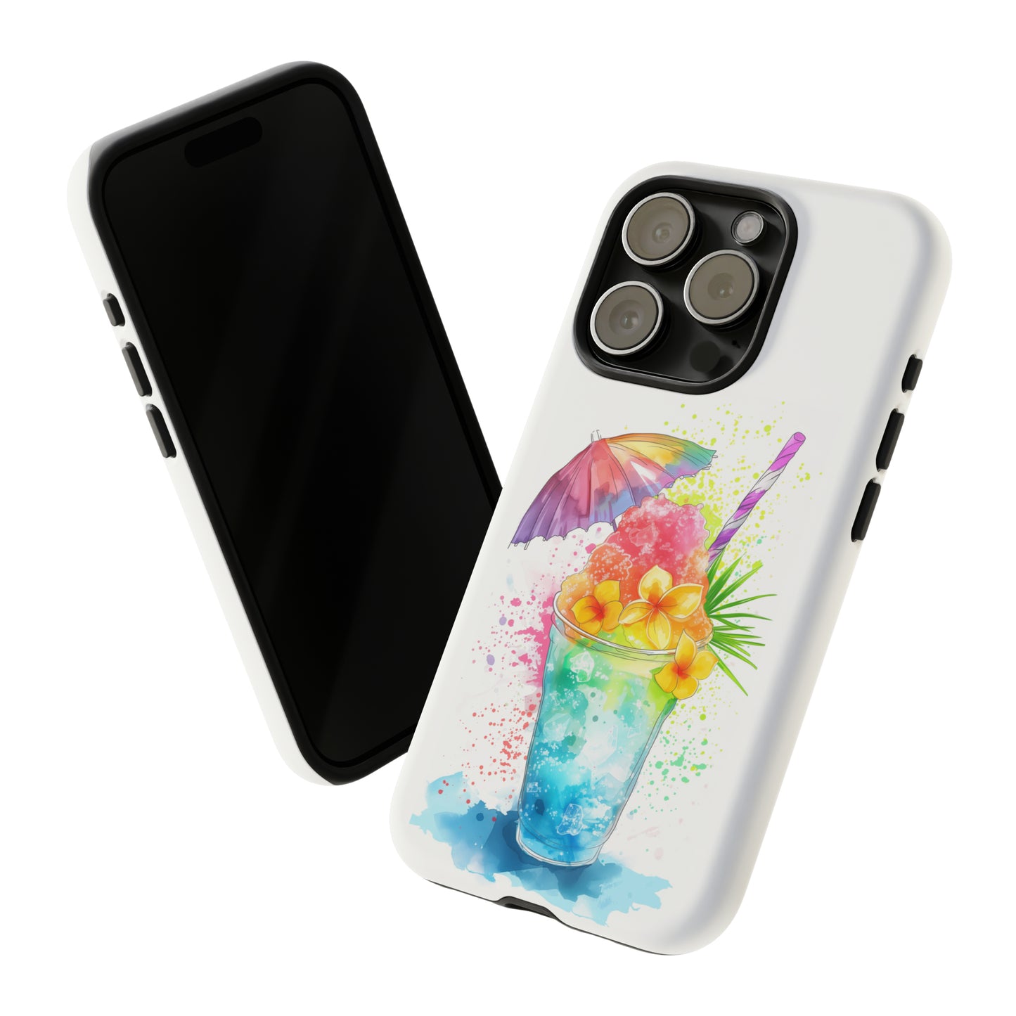 Shave Ice Plumerias Hawaiian Tropical Phone Case, 808, Island Tropics, Wireless Compatible, Protective Cell Case iPhone, Samsung, Pixel
