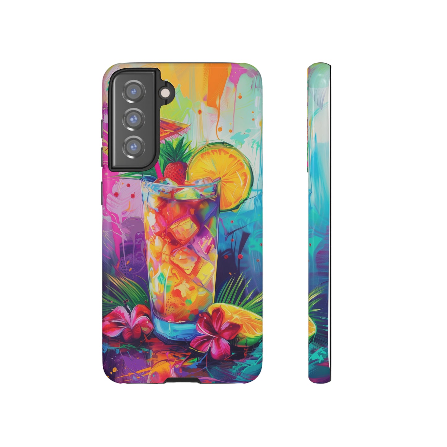 Mai Tai Cocktail Hawaiian Tropical Phone Case, 808, Island Tropics, Wireless Compatible, Protective Cell Phone Case iPhone, Samsung, Pixel