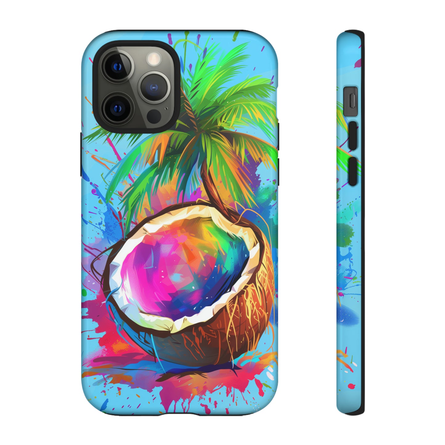 Coconut Colorful Hawaiian Tropical Phone Case, 808, Island Tropics, Wireless Compatible, Protective Cell Phone Case iPhone, Samsung, Pixel