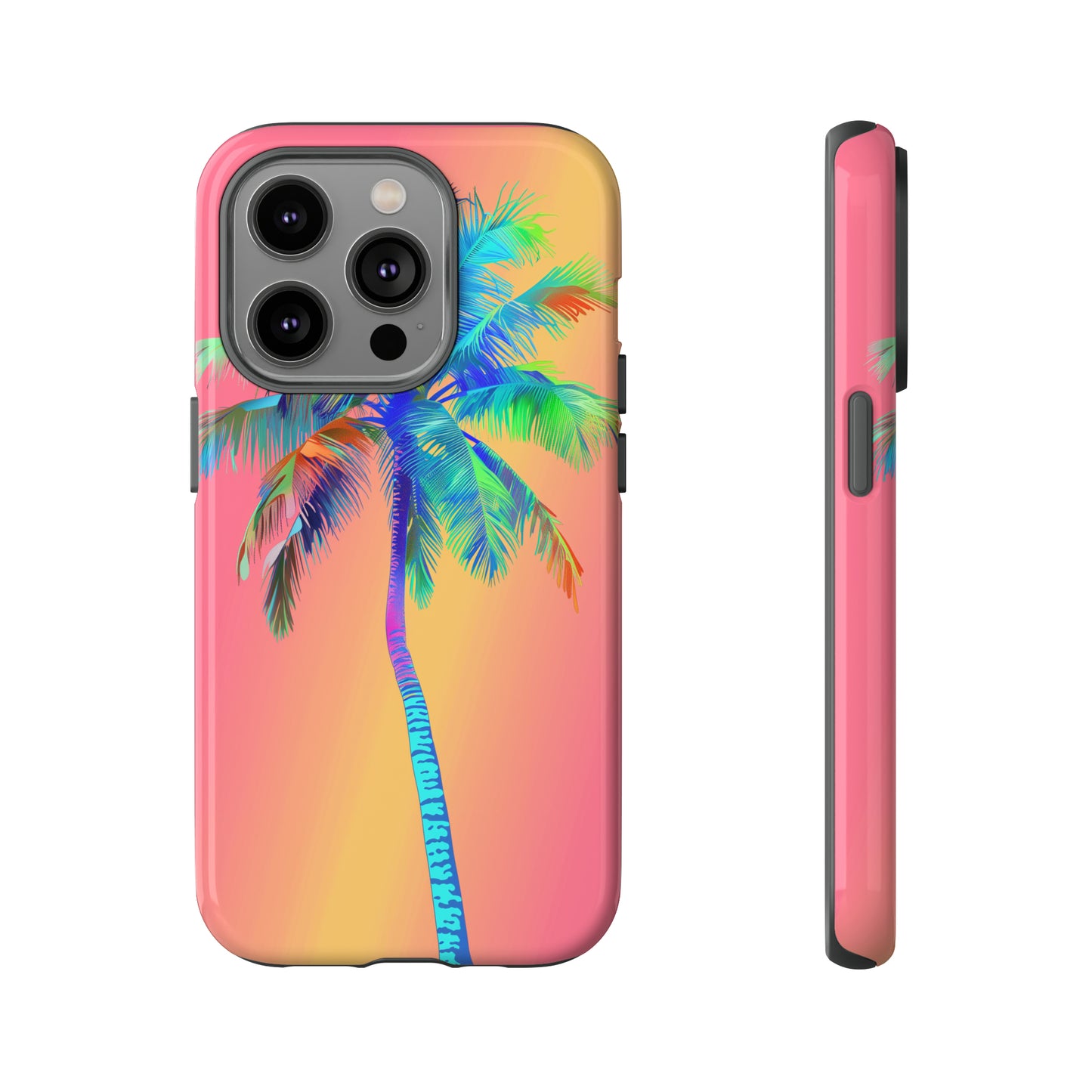 Palm Tree Pink Hawaiian Tropical Phone Case, 808, Island Tropics, Wireless Compatible, Protective Cell Phone Case for iPhone, Samsung, Pixel