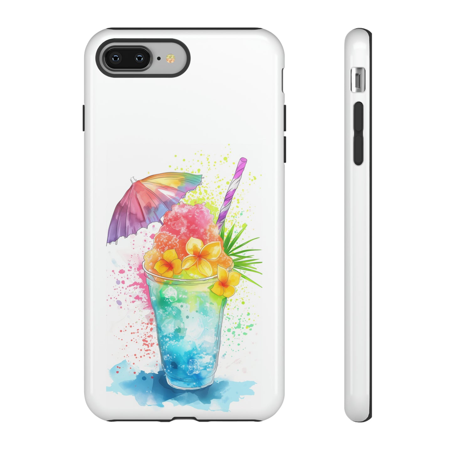 Shave Ice Plumerias Hawaiian Tropical Phone Case, 808, Island Tropics, Wireless Compatible, Protective Cell Case iPhone, Samsung, Pixel