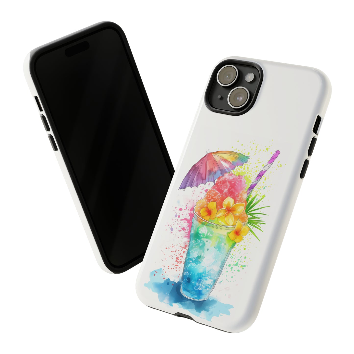 Shave Ice Plumerias Hawaiian Tropical Phone Case, 808, Island Tropics, Wireless Compatible, Protective Cell Case iPhone, Samsung, Pixel