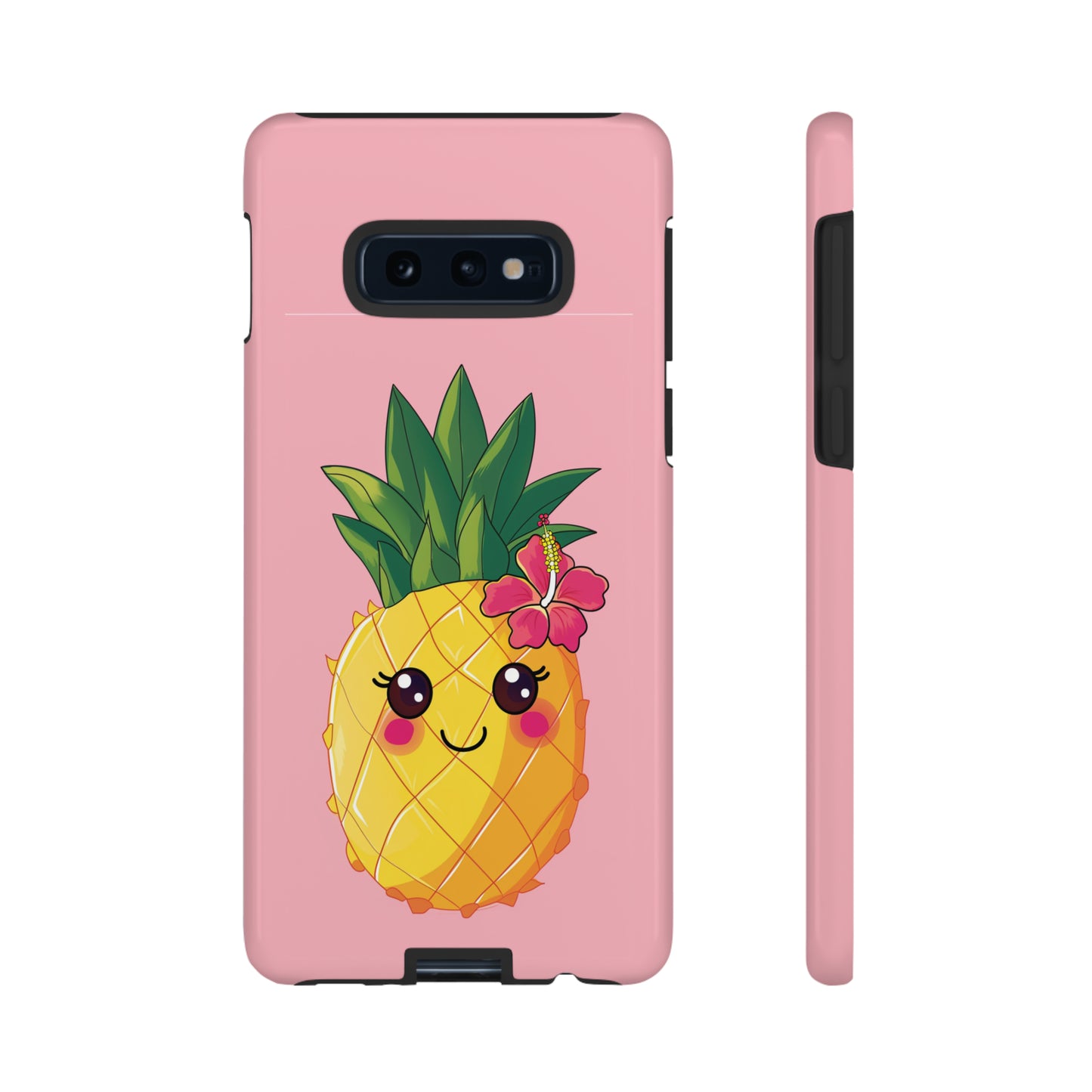 Cute Pineapple Hawaiian Phone Case, Tropical, Hibiscus, Wireless Compatible, Protective Cell Phone Case for iPhone, Samsung, Pixel phones