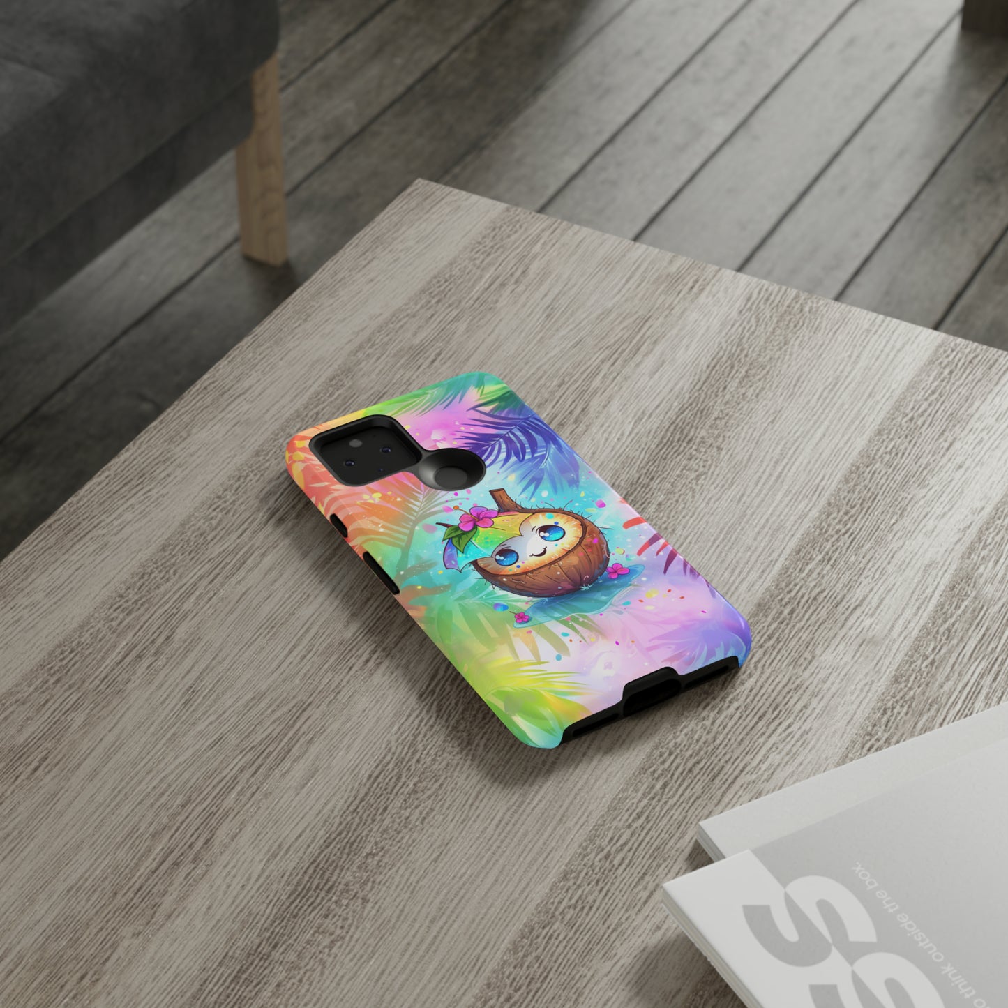 Cute Anime Coconut Hawaiian Tropical Phone Case, 808, Island Tropics, Wireless Compatible, Protective Cell Phone Case iPhone, Samsung, Pixel