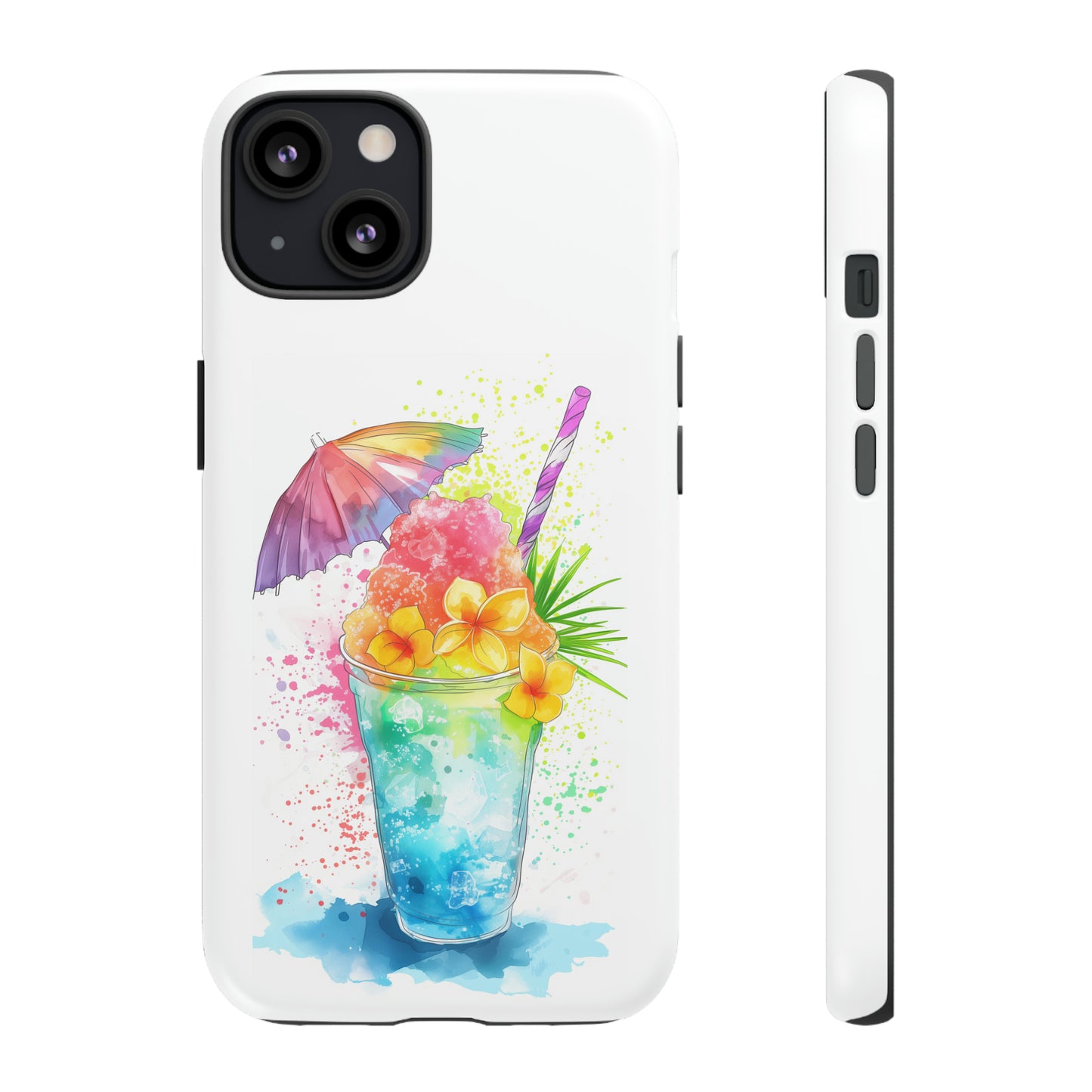 Shave Ice Plumerias Hawaiian Tropical Phone Case, 808, Island Tropics, Wireless Compatible, Protective Cell Case iPhone, Samsung, Pixel