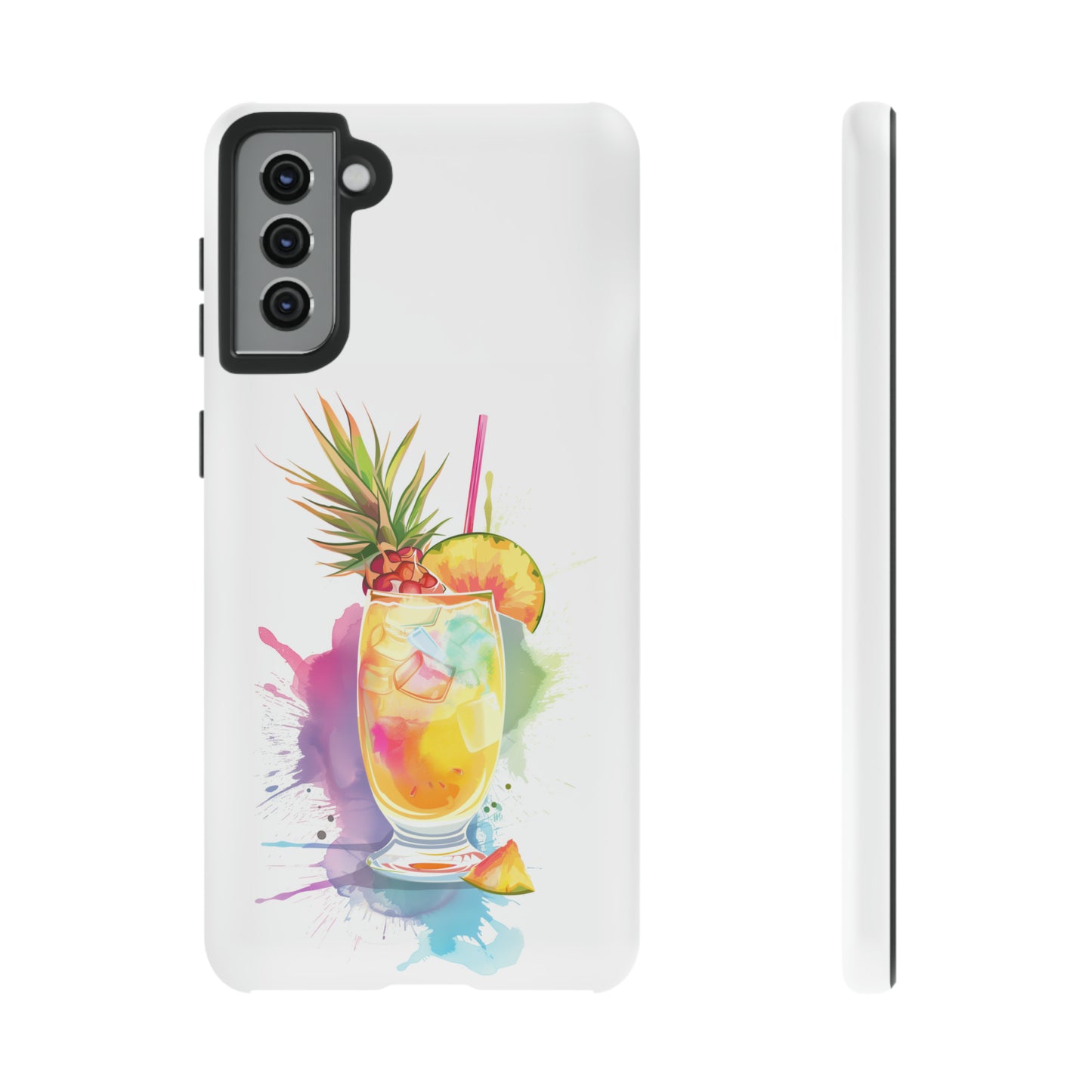Pina Colada Cocktail Hawaiian Tropical Phone Case, Island Tropics, Wireless Compatible, Protective Cell Phone Case iPhone, Samsung, Pixel