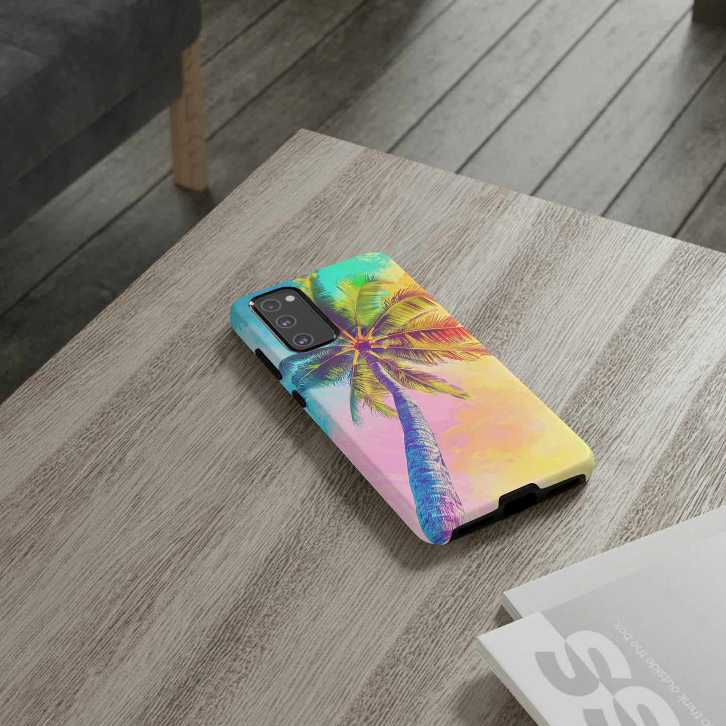 Palm Tree Colorful Hawaiian Tropical Phone Case, 808, Island Tropics, Wireless Compatible, Protective Cell Phone Case iPhone, Samsung, Pixel