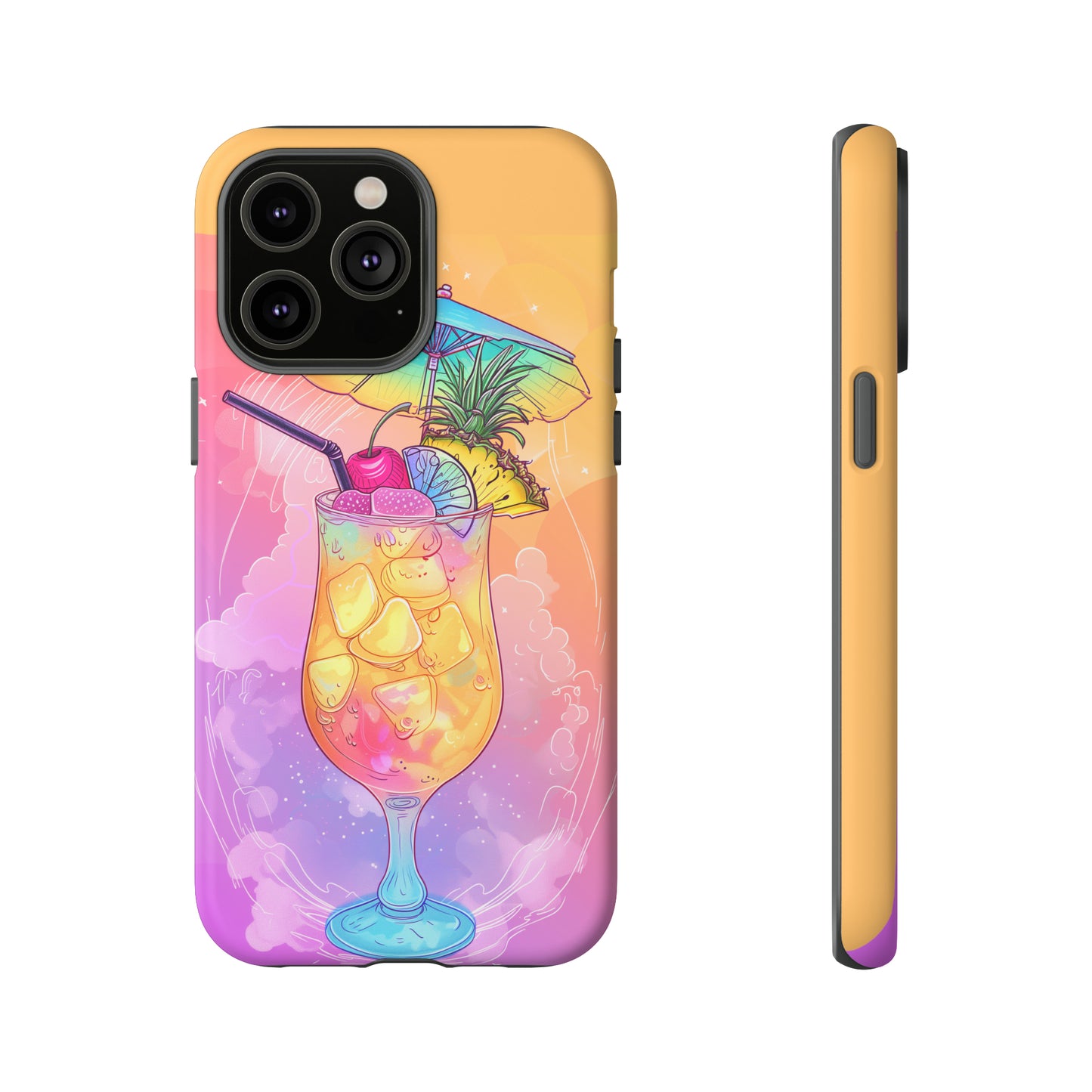 Pina Colada Cocktail Hawaiian Tropical Phone Case, Island Tropics, Wireless Compatible, Protective Cell Phone Case iPhone, Samsung, Pixel