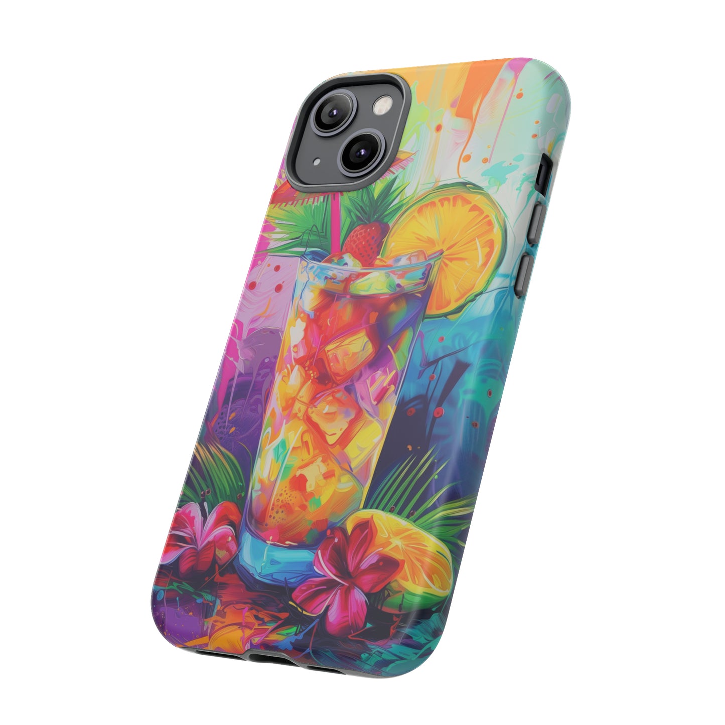 Mai Tai Cocktail Hawaiian Tropical Phone Case, 808, Island Tropics, Wireless Compatible, Protective Cell Phone Case iPhone, Samsung, Pixel