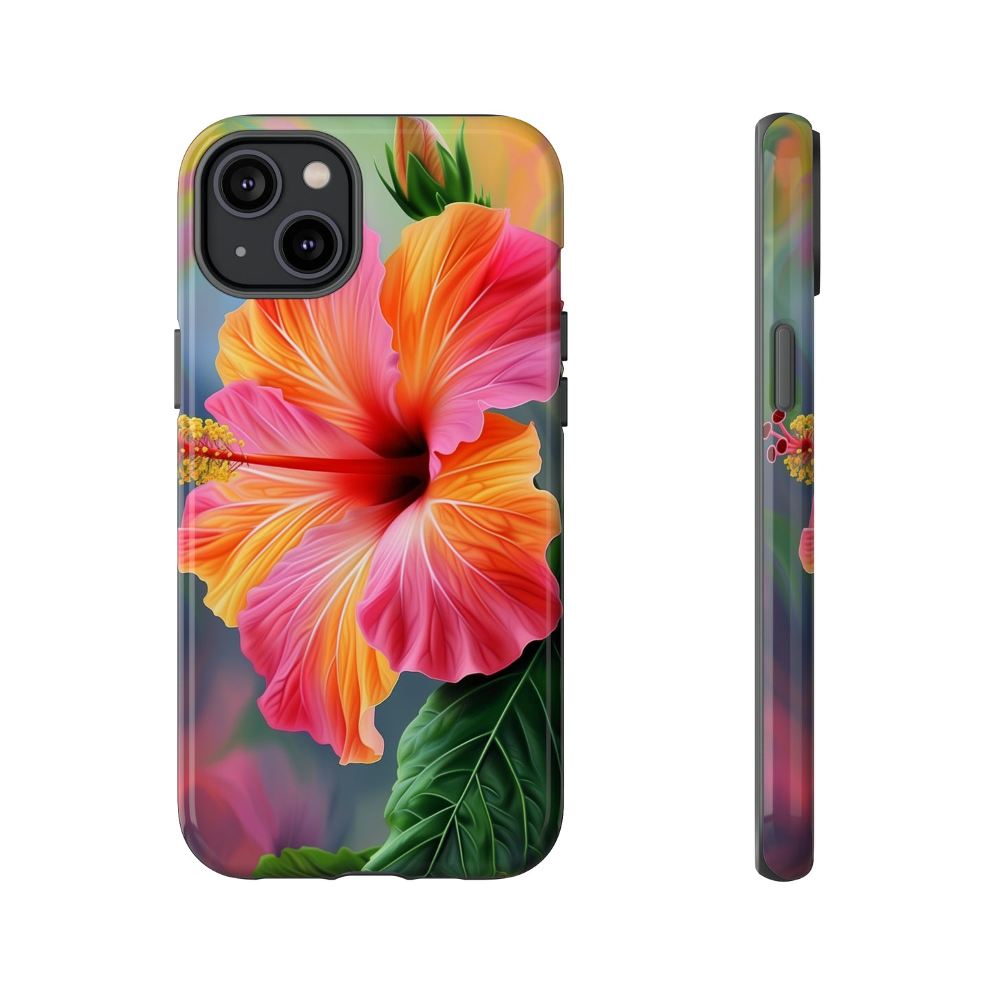 Hibiscus Flower Hawaiian Phone Case, Tropical, Wireless Compatible, Protective Cell Phone Case for iPhone, Samsung, Pixel phones
