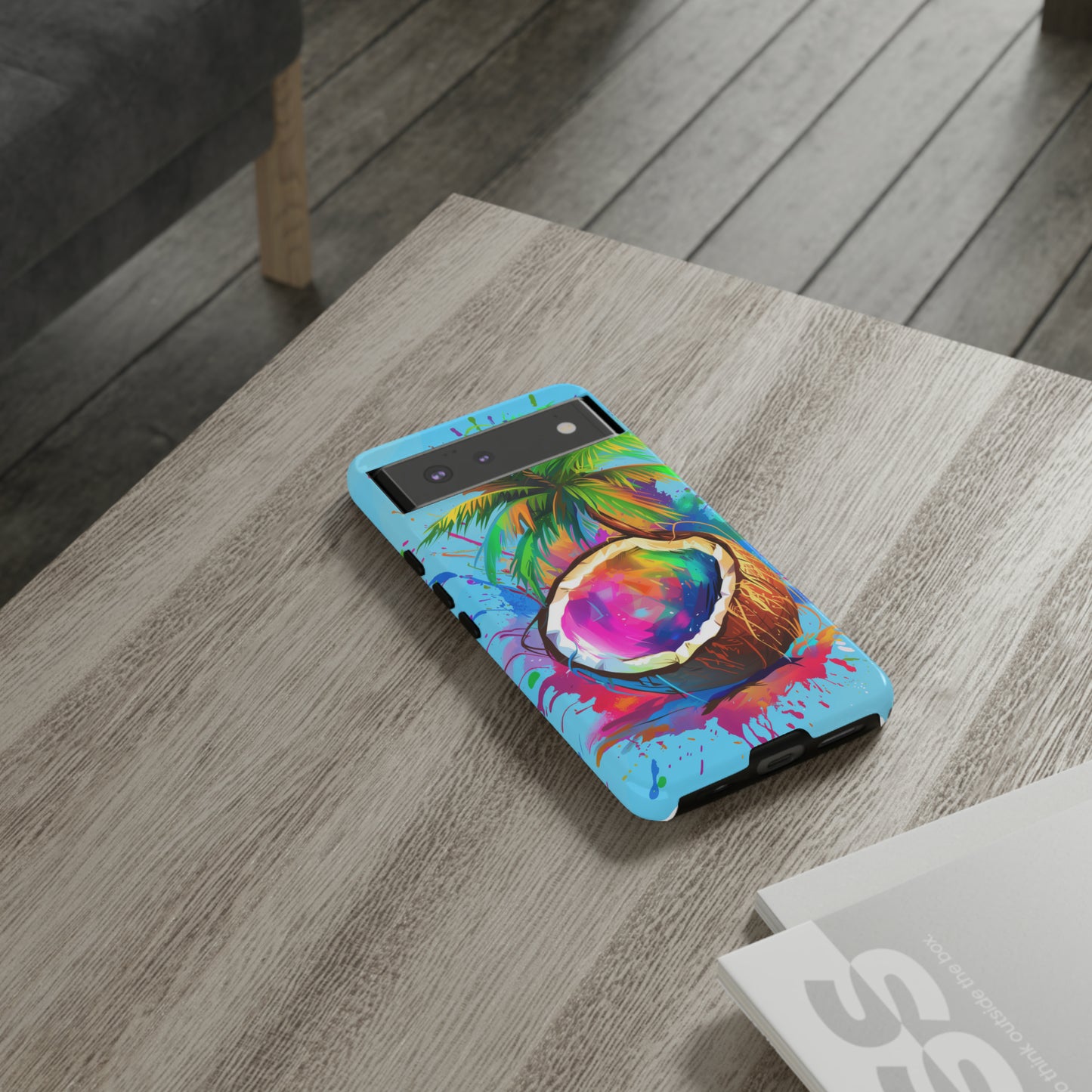 Coconut Colorful Hawaiian Tropical Phone Case, 808, Island Tropics, Wireless Compatible, Protective Cell Phone Case iPhone, Samsung, Pixel