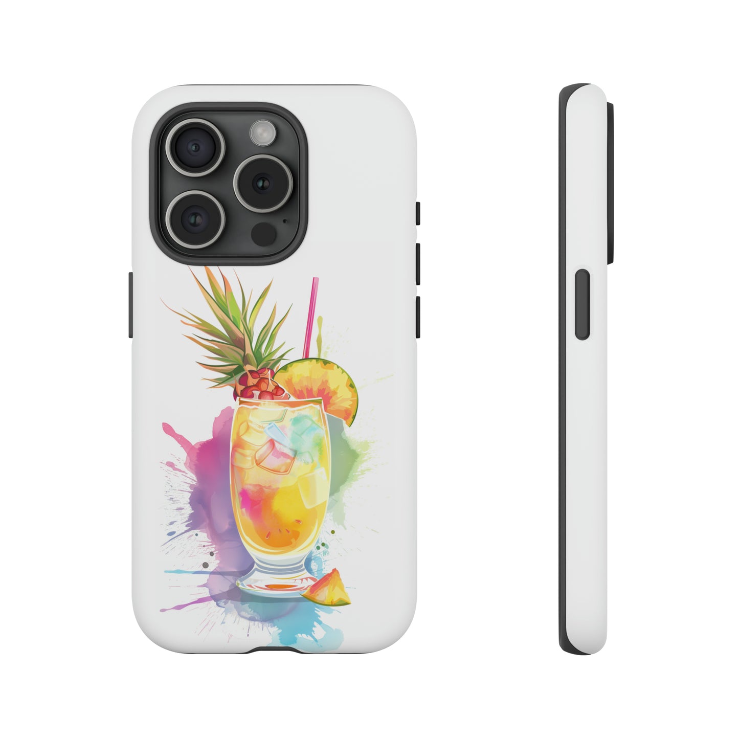 Pina Colada Cocktail Hawaiian Tropical Phone Case, Island Tropics, Wireless Compatible, Protective Cell Phone Case iPhone, Samsung, Pixel