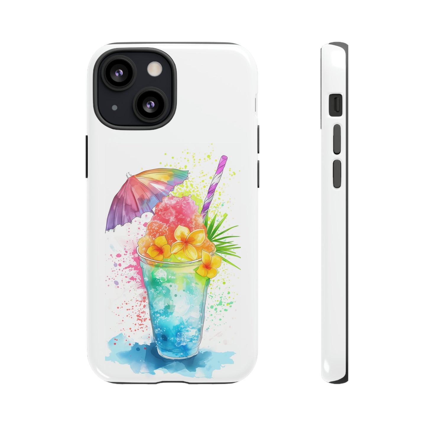 Shave Ice Plumerias Hawaiian Tropical Phone Case, 808, Island Tropics, Wireless Compatible, Protective Cell Case iPhone, Samsung, Pixel