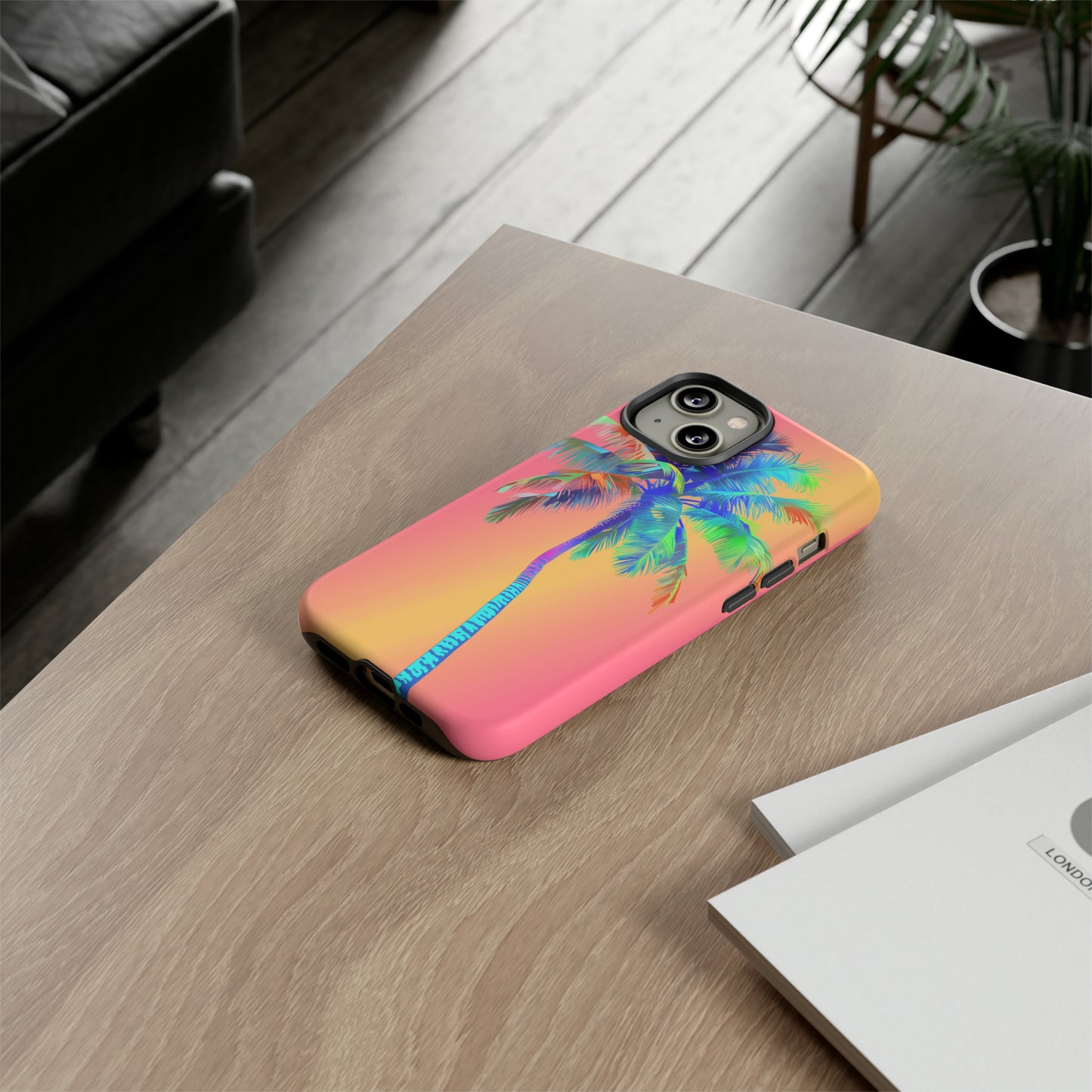 Palm Tree Pink Hawaiian Tropical Phone Case, 808, Island Tropics, Wireless Compatible, Protective Cell Phone Case for iPhone, Samsung, Pixel