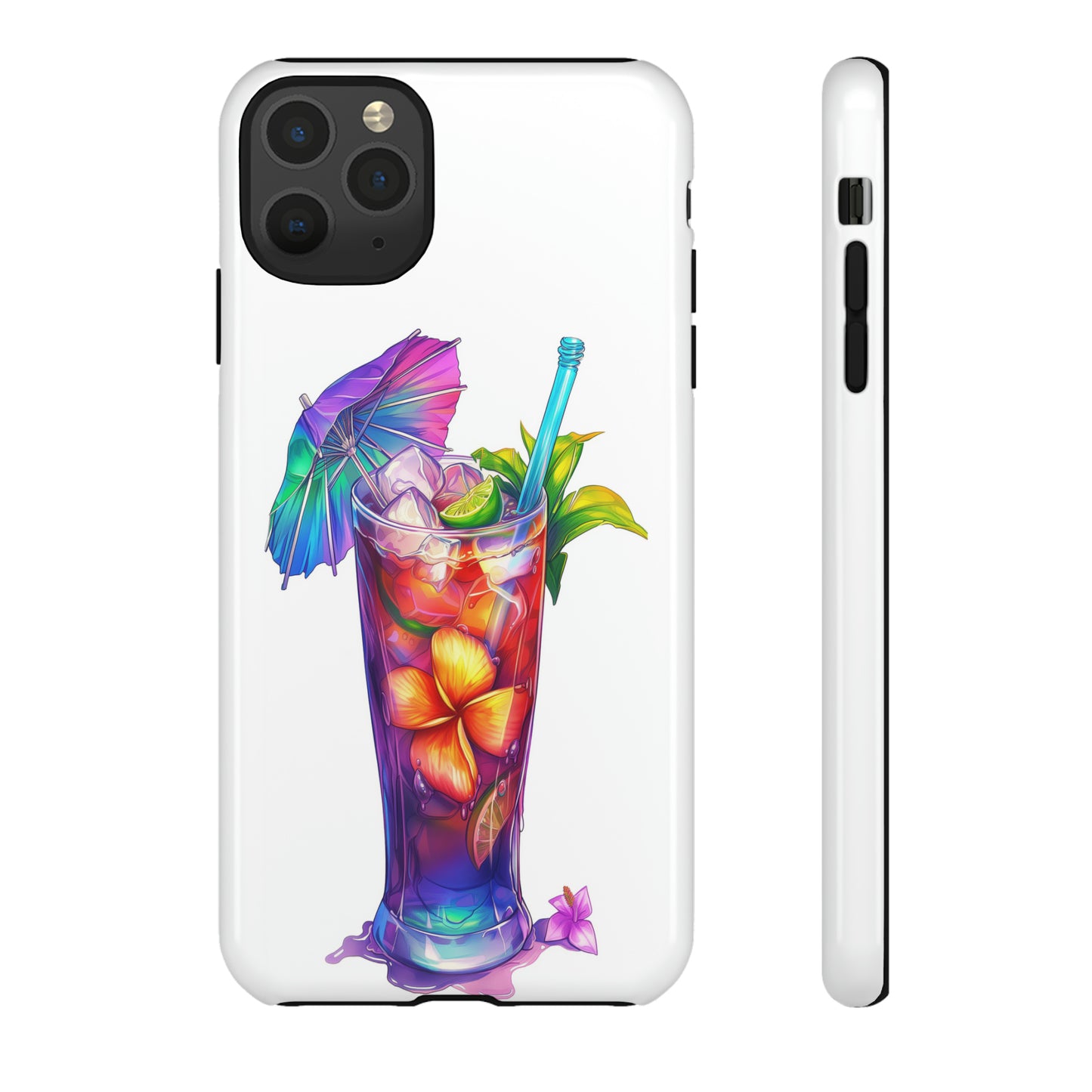 Mai Tai Cocktail Hawaiian Tropical Phone Case, 808, Island Tropics, Wireless Compatible, Protective Cell Phone Case iPhone, Samsung, Pixel