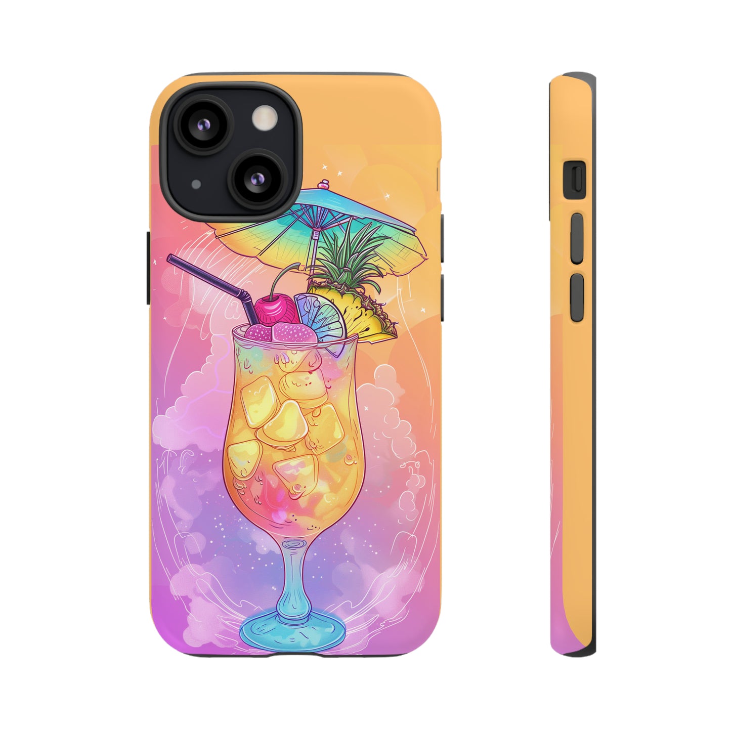 Pina Colada Cocktail Hawaiian Tropical Phone Case, Island Tropics, Wireless Compatible, Protective Cell Phone Case iPhone, Samsung, Pixel