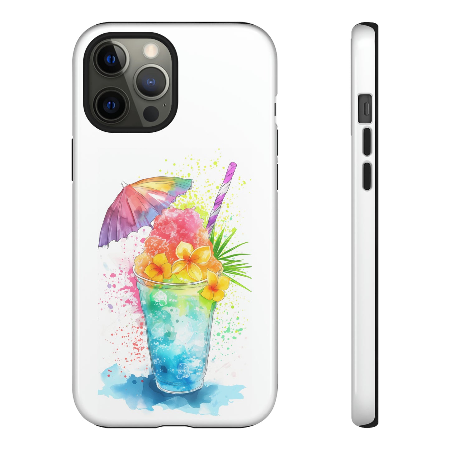 Shave Ice Plumerias Hawaiian Tropical Phone Case, 808, Island Tropics, Wireless Compatible, Protective Cell Case iPhone, Samsung, Pixel