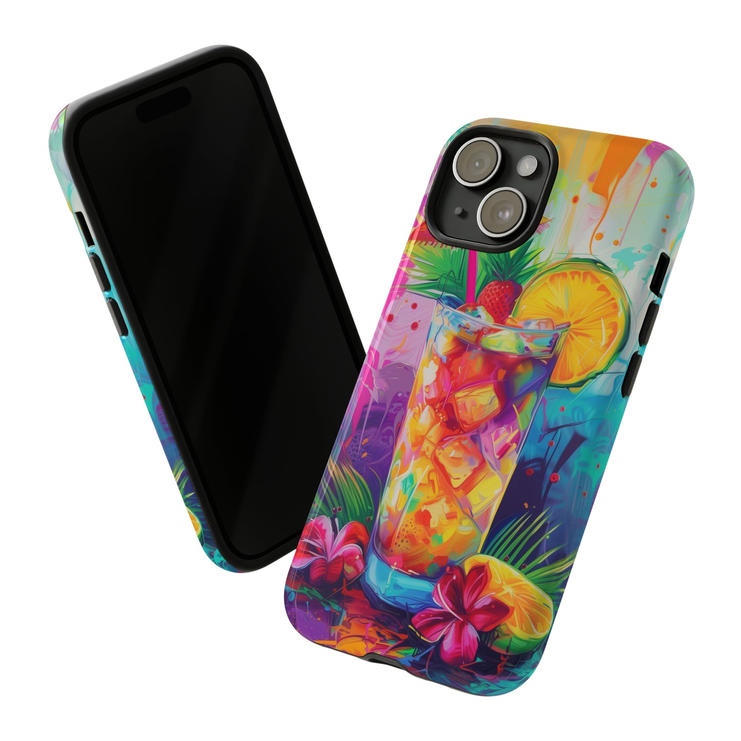 Mai Tai Cocktail Hawaiian Tropical Phone Case, 808, Island Tropics, Wireless Compatible, Protective Cell Phone Case iPhone, Samsung, Pixel