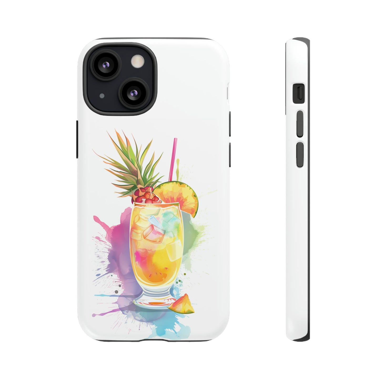 Pina Colada Cocktail Hawaiian Tropical Phone Case, Island Tropics, Wireless Compatible, Protective Cell Phone Case iPhone, Samsung, Pixel