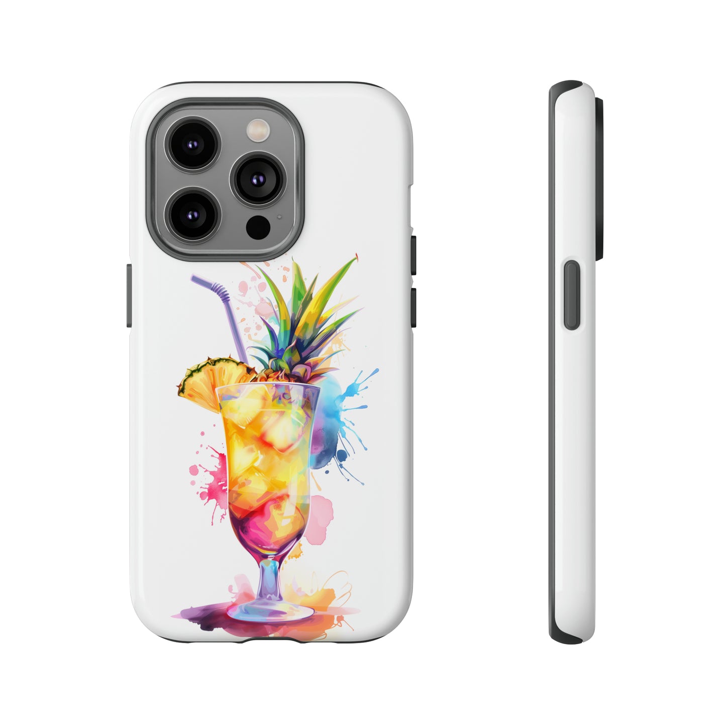 Pina Colada Cocktail Hawaiian Tropical Phone Case, Island Tropics, Wireless Compatible, Protective Cell Phone Case iPhone, Samsung, Pixel