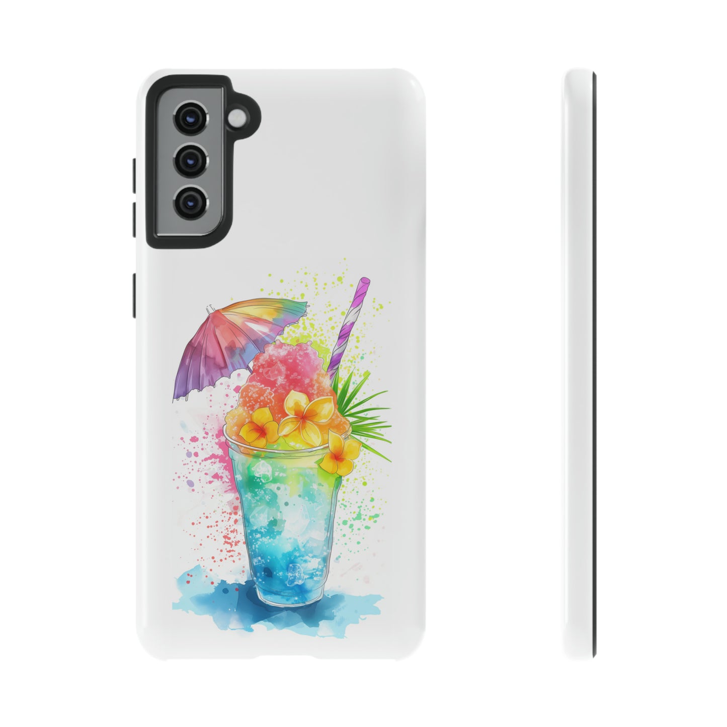 Shave Ice Plumerias Hawaiian Tropical Phone Case, 808, Island Tropics, Wireless Compatible, Protective Cell Case iPhone, Samsung, Pixel